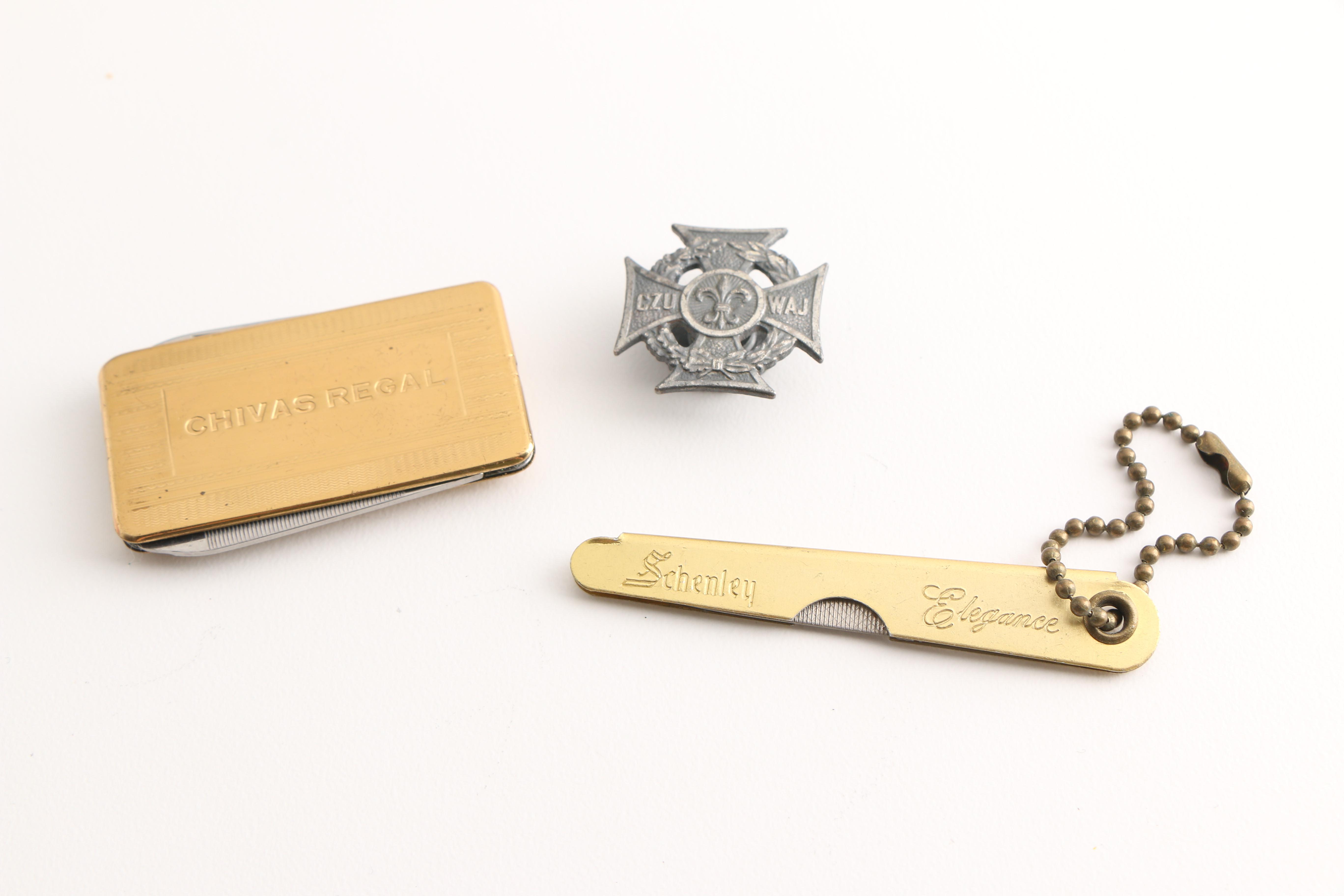 Assortment of Vintage Jewelry Including Boy Scouts Pieces