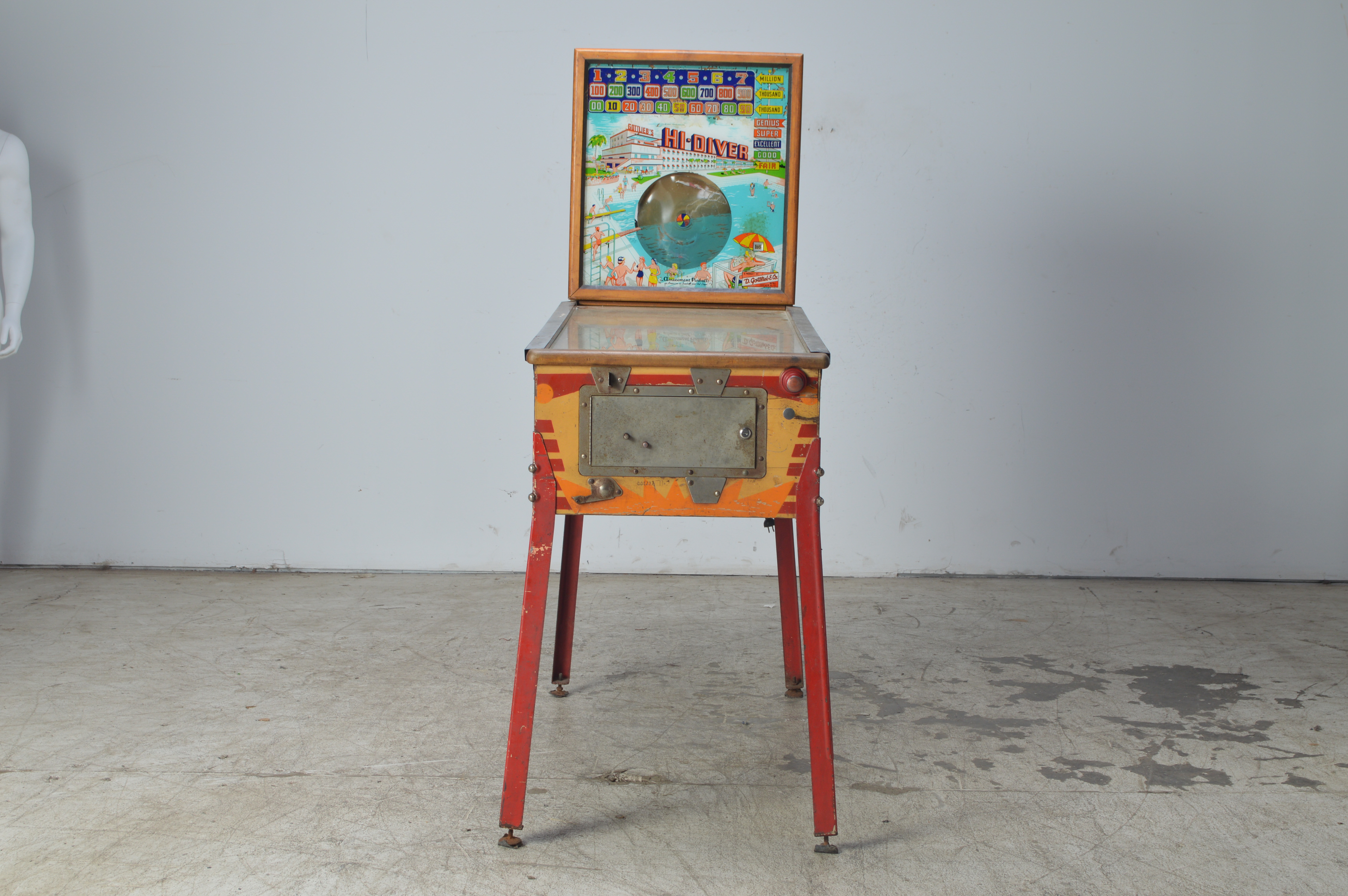 Vintage 1959 Gottlieb "Hi-Diver" Pinball Machine