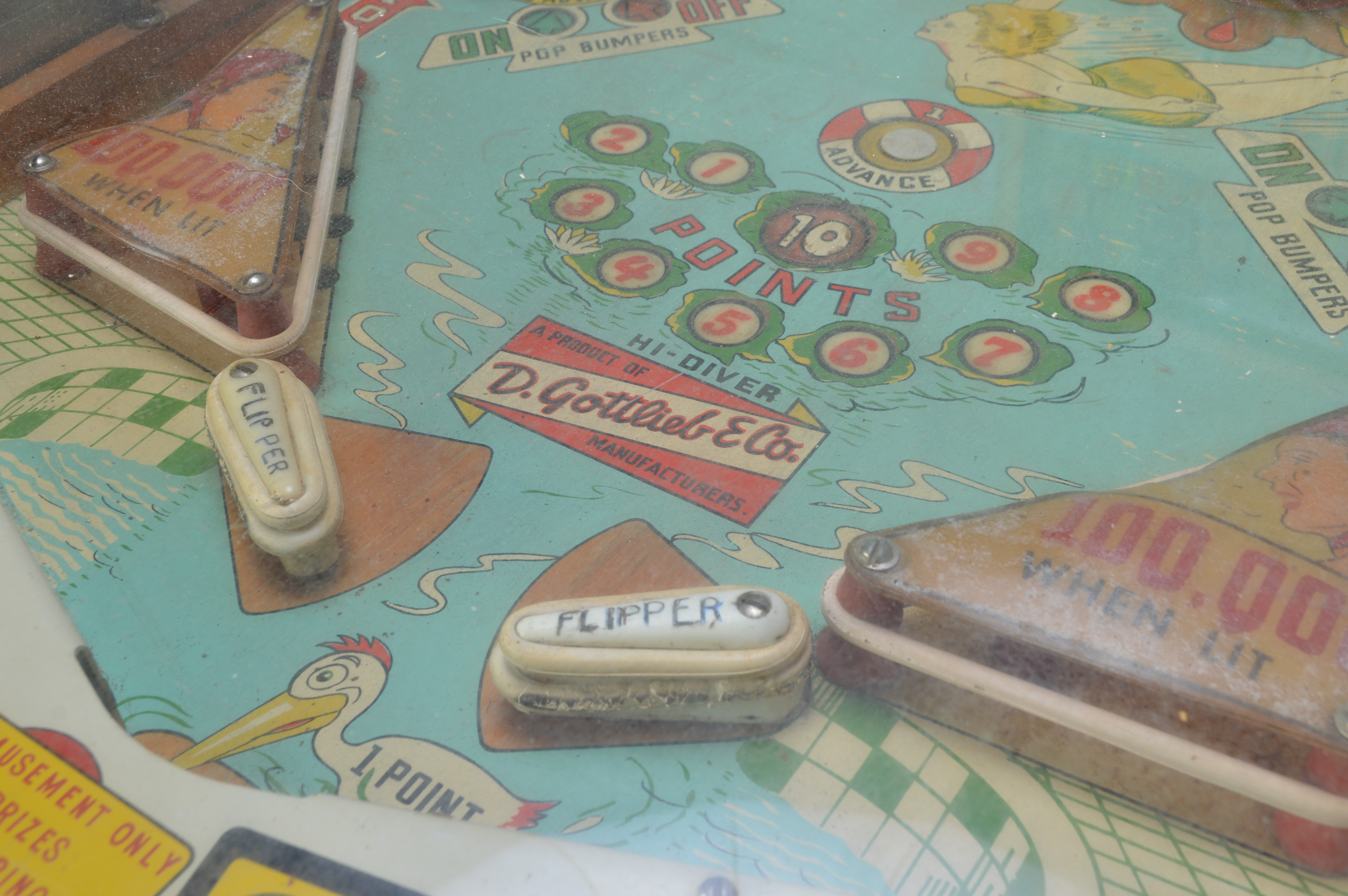 Vintage 1959 Gottlieb "Hi-Diver" Pinball Machine