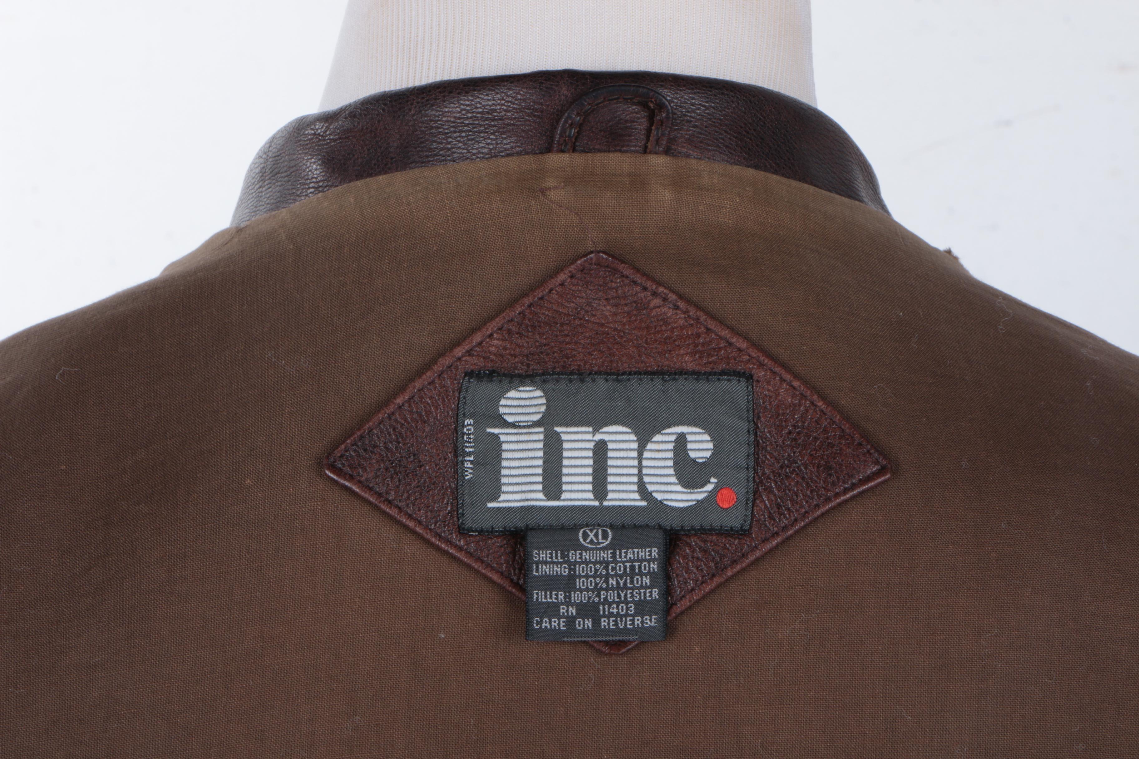 Brown Distressed Leather Jacket