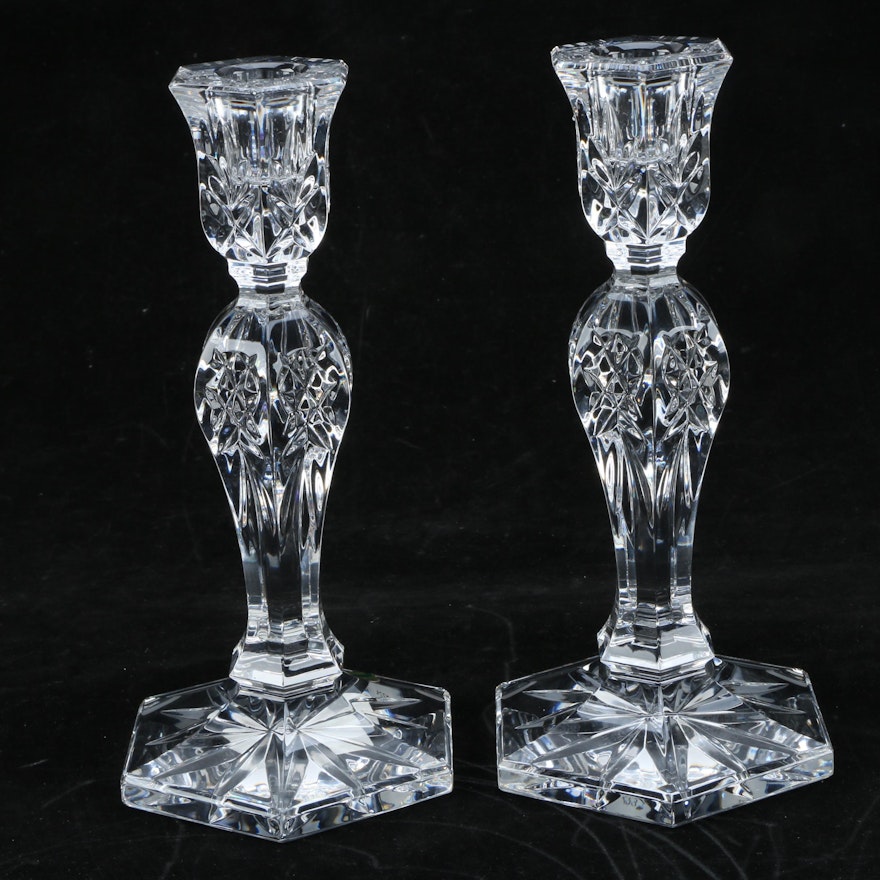 Pair of Waterford Crystal Candlesticks