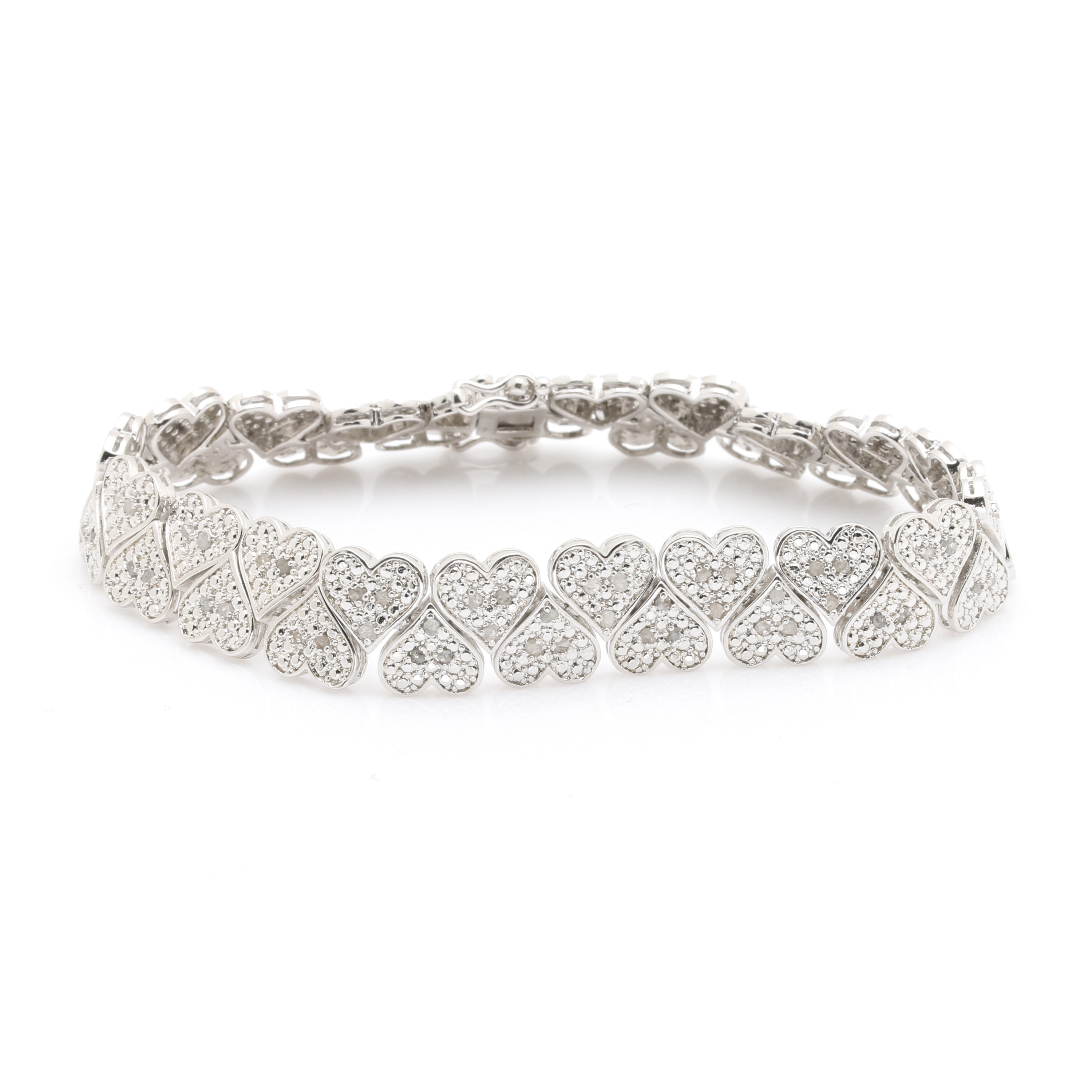 Tiffany & Co. Sterling Silver Chain With Silver Tone Diamond Bracelets