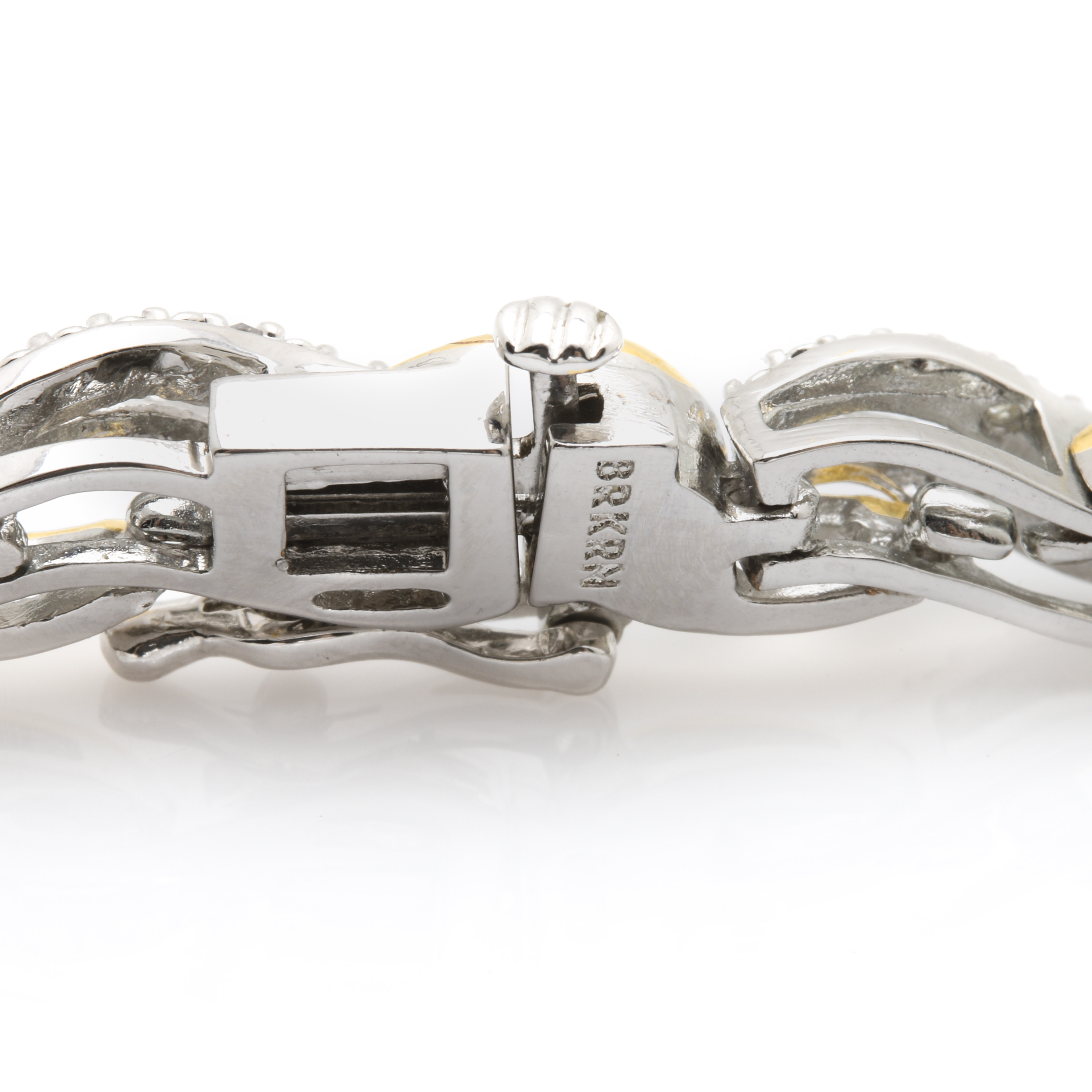 Tiffany & Co. Sterling Silver Chain With Silver Tone Diamond Bracelets