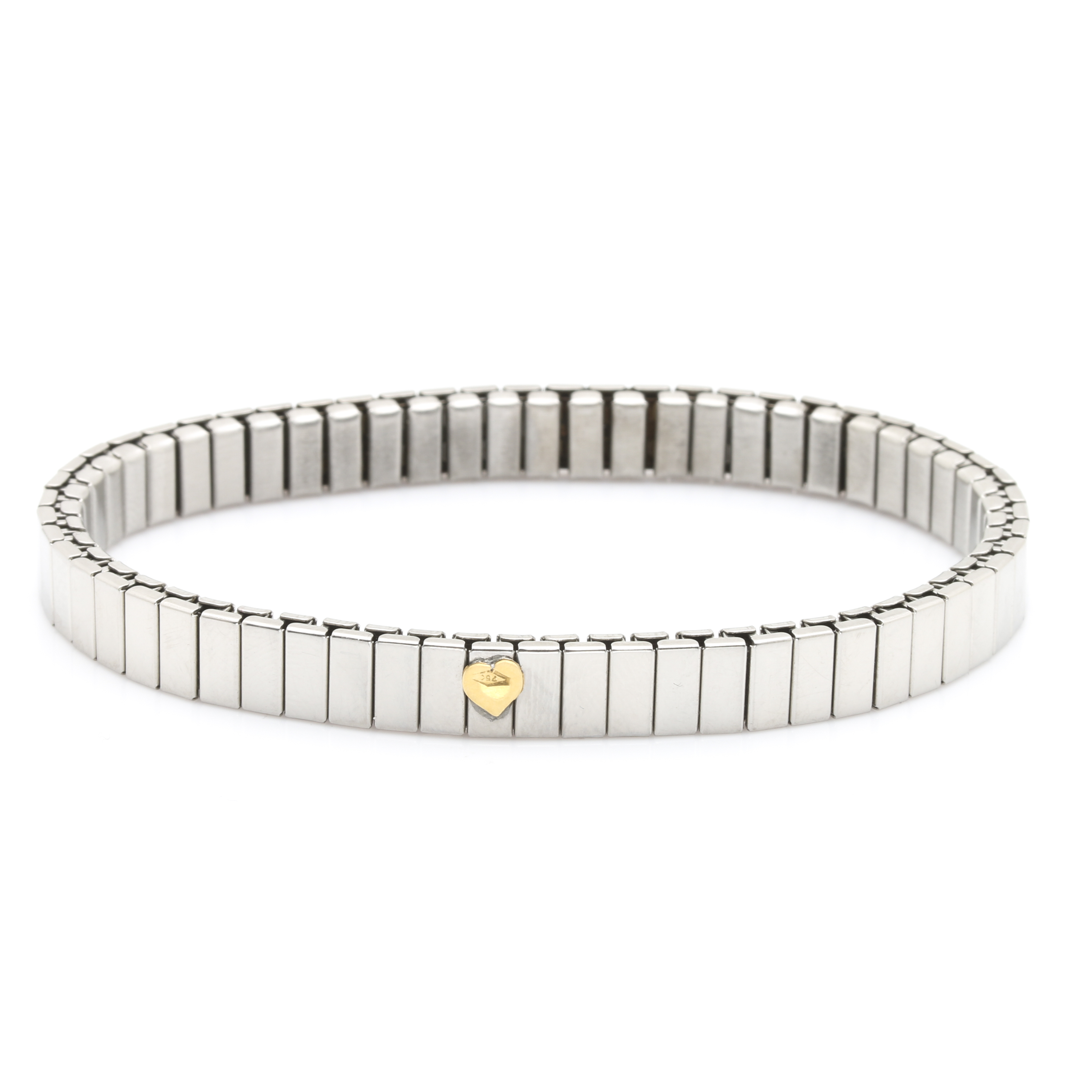 Tiffany & Co. Sterling Silver Chain With Silver Tone Diamond Bracelets