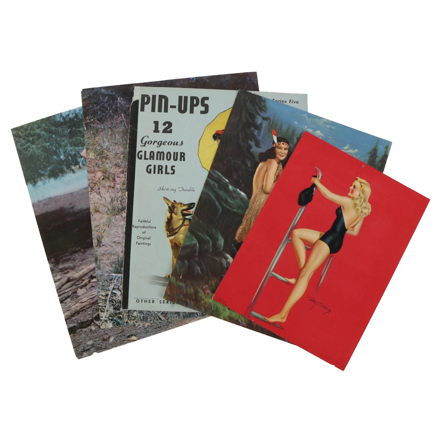 Variety of Offset Lithographs on Paper of Pin-Up Illustrations