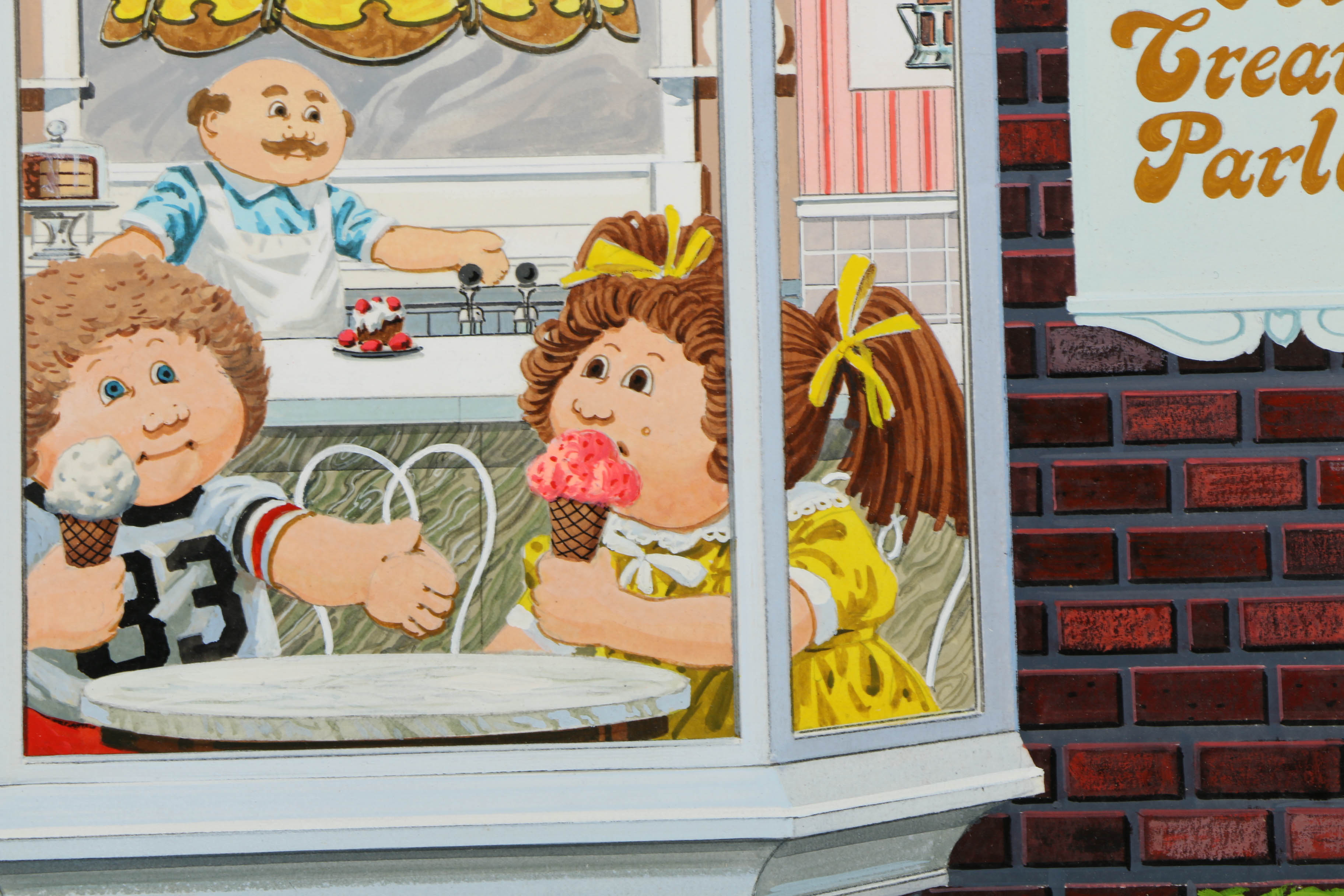 Assortment of Ted Giavis and Other Mixed Media Paintings of Young Children