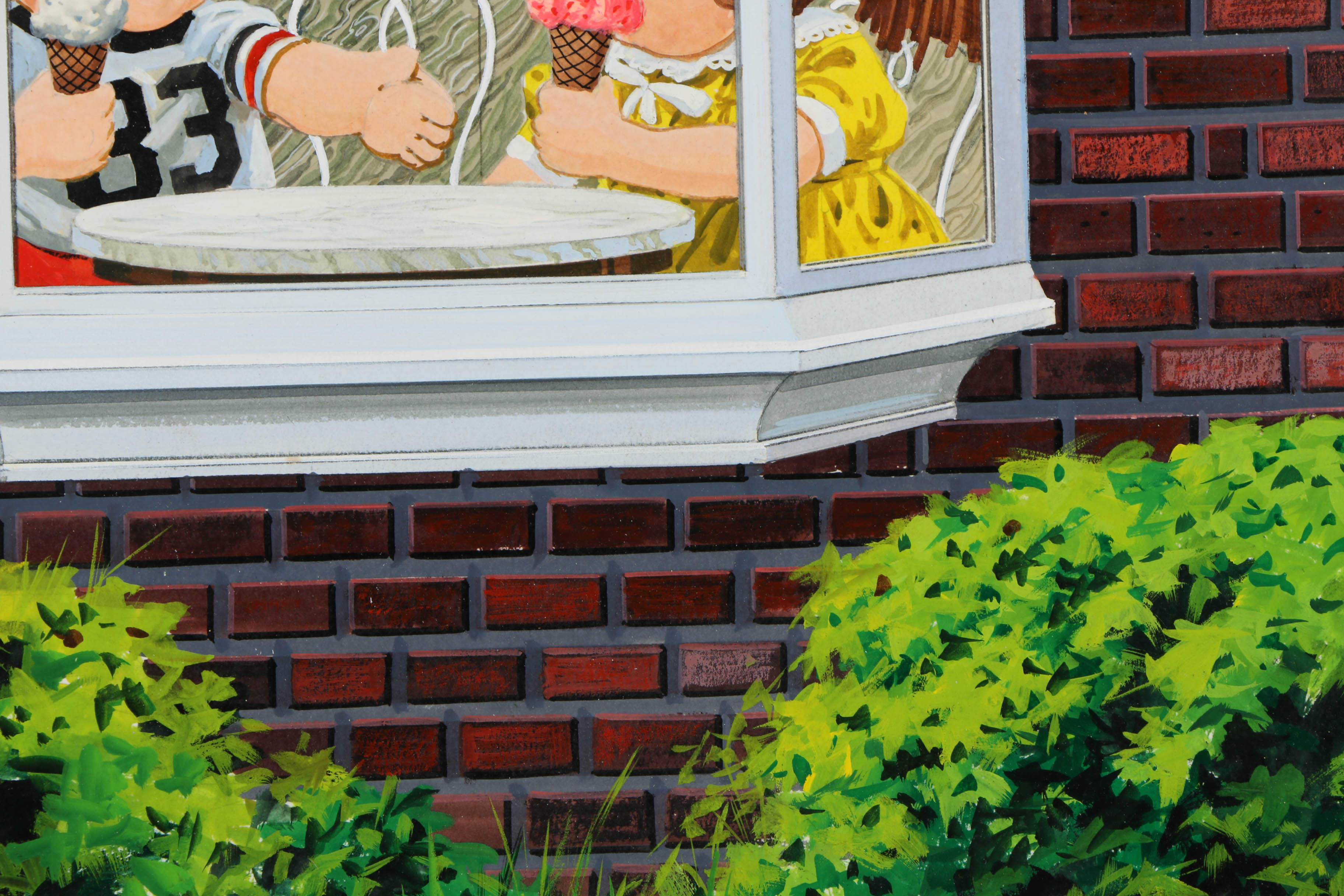 Assortment of Ted Giavis and Other Mixed Media Paintings of Young Children