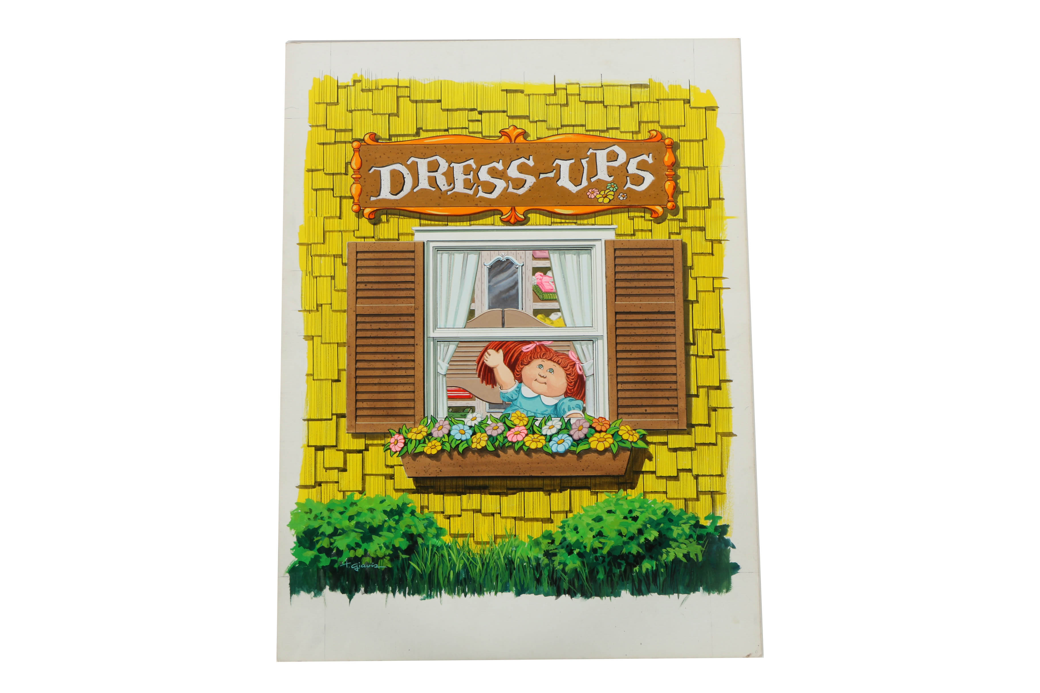 Assortment of Ted Giavis and Other Mixed Media Paintings of Young Children