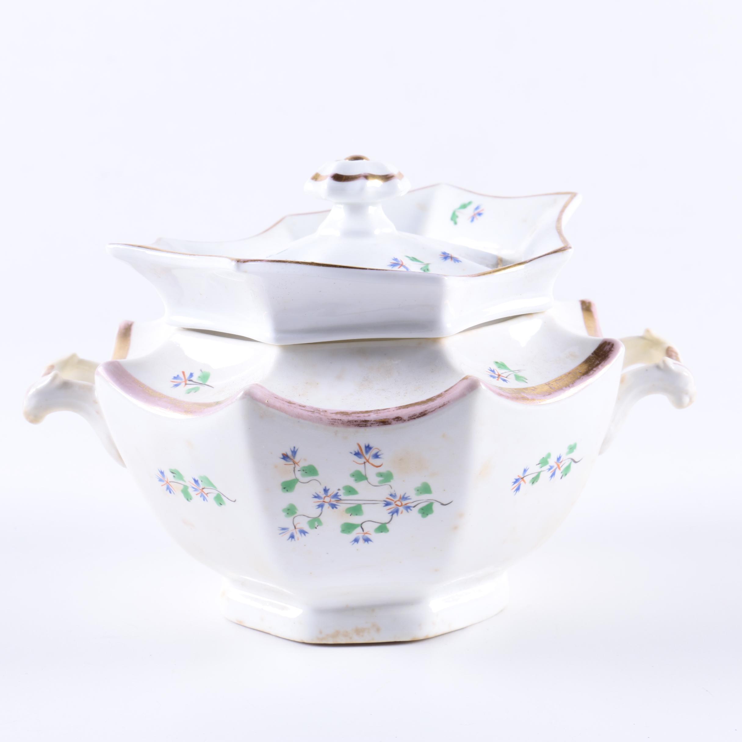 Antique Porcelain Tableware Including Chinese Export