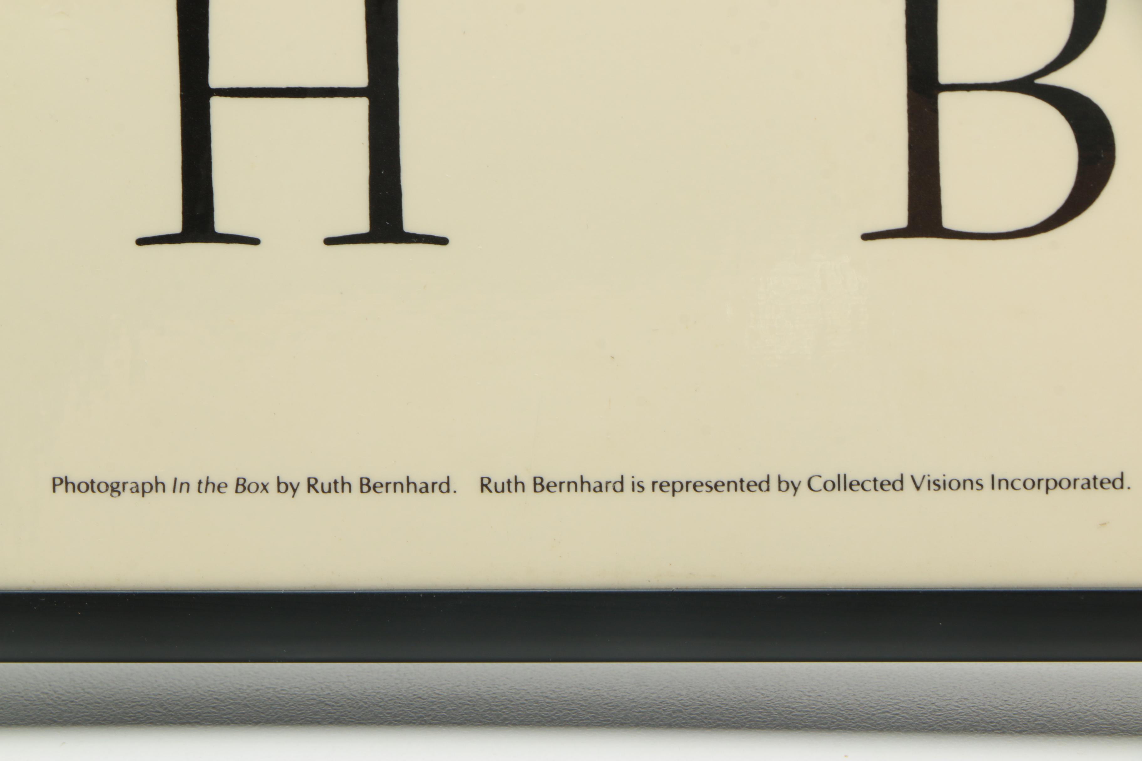 Signed Offset Lithograph of the Photograph "In The Box" by Ruth Bernhard