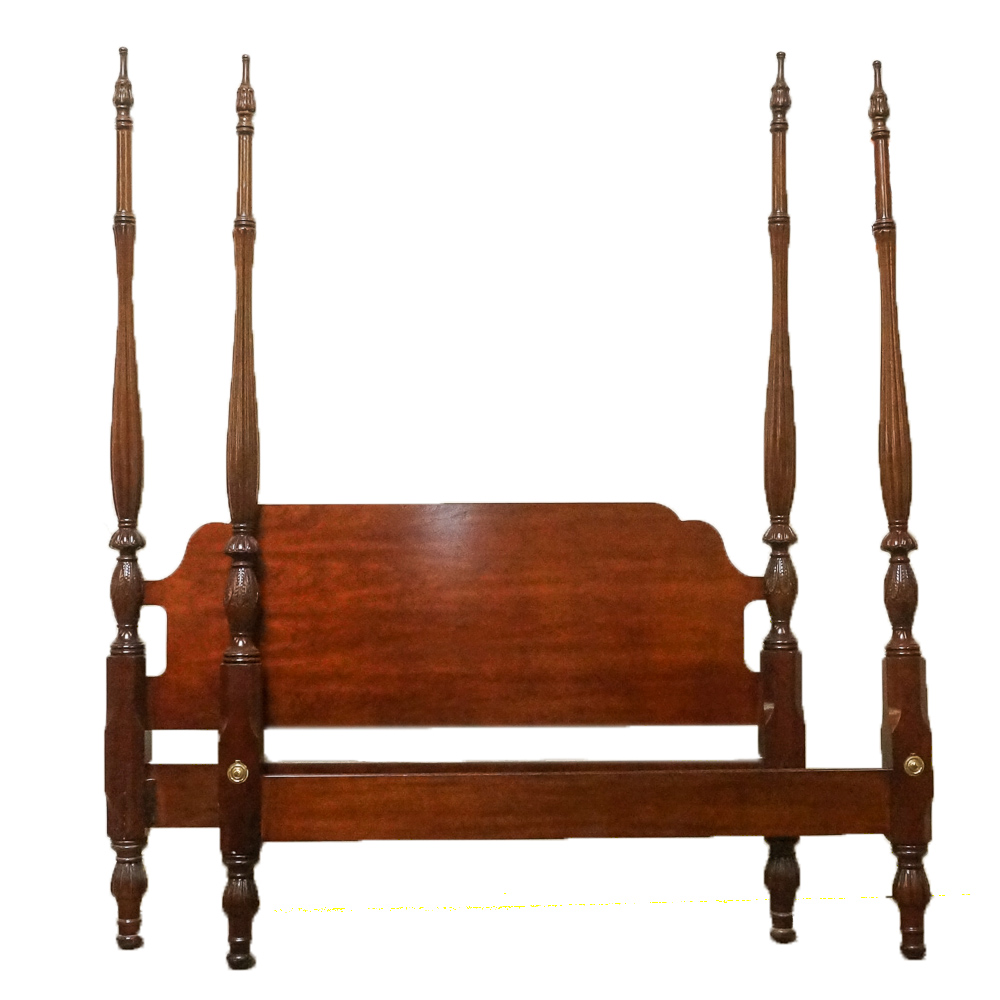 Federal Style Four Poster Queen Size Rice Bed