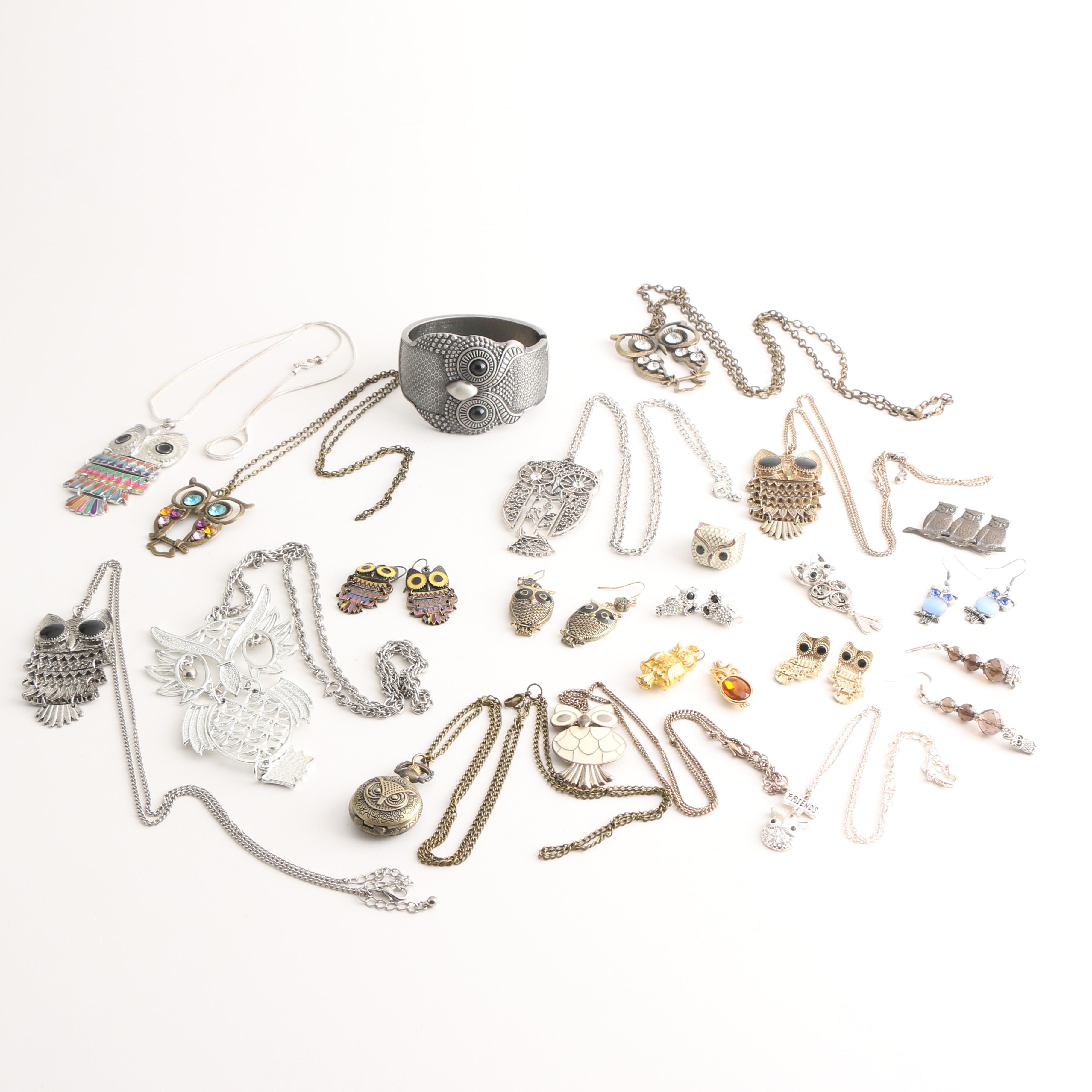 Owl Themed Jewelry Assortment