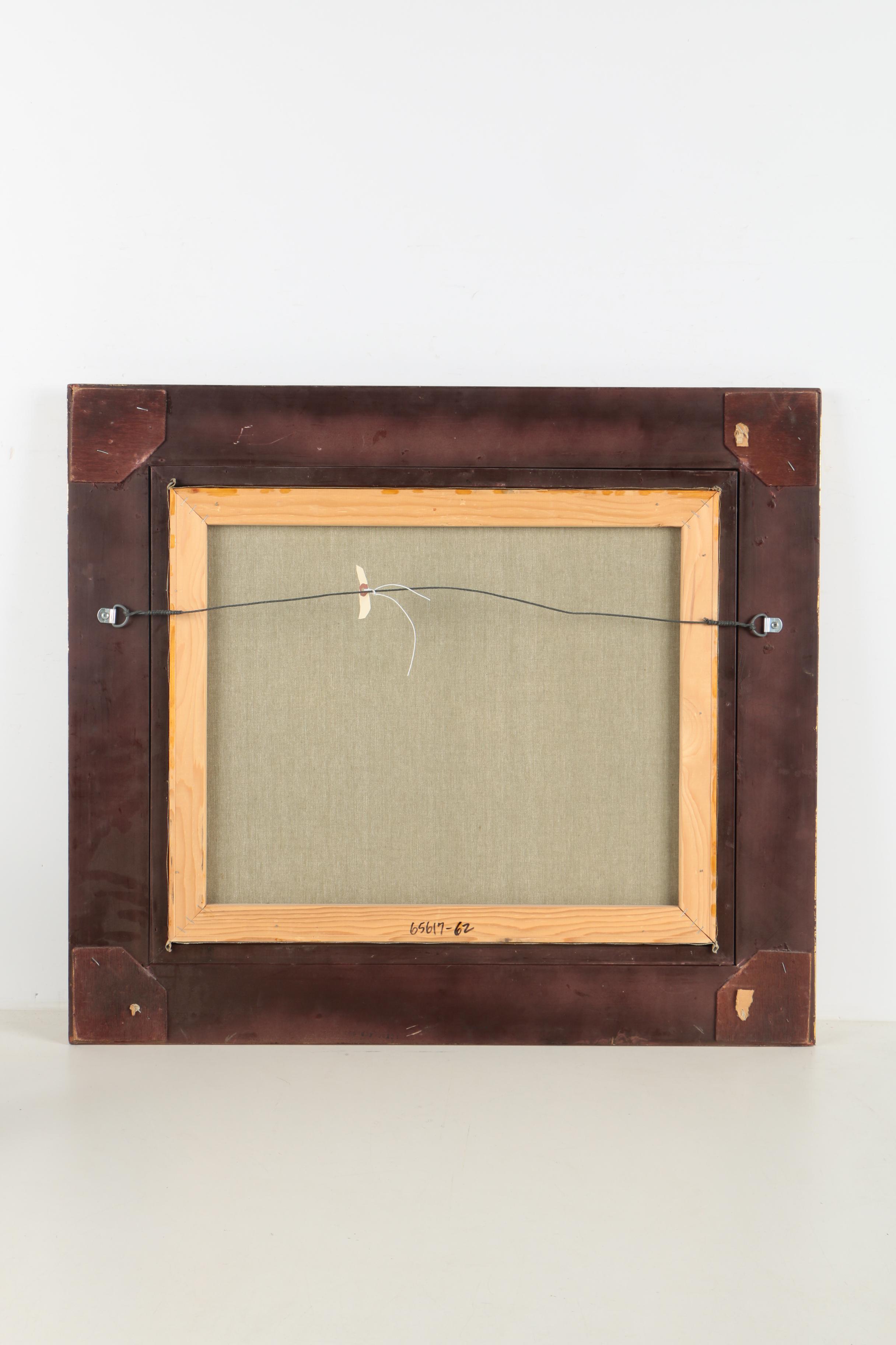 T.E. Pencke Oil Painting of a European Street