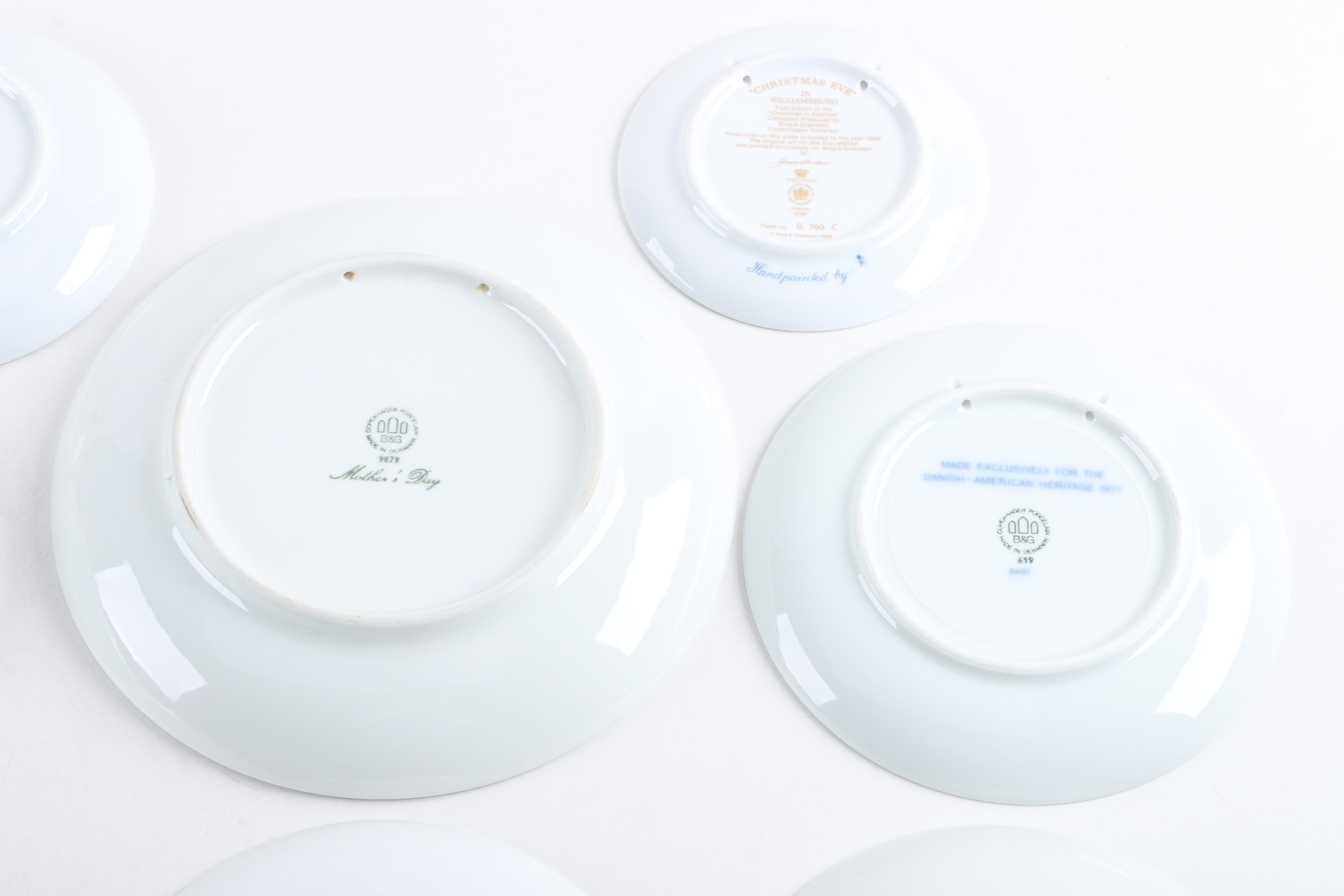 Decorative Porcelain Bing & Grondahl and Royal Copenhagen Plates