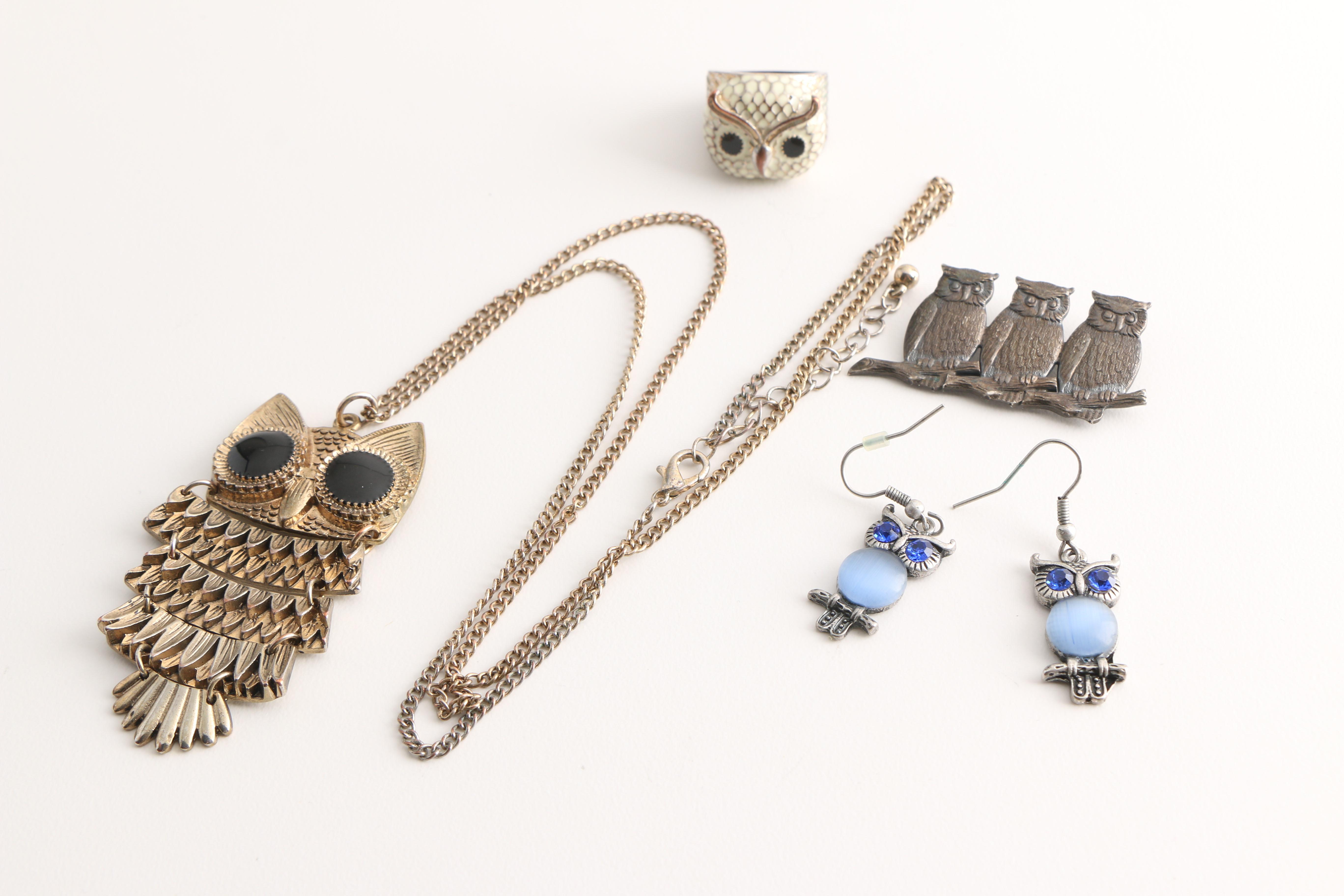 Owl Themed Jewelry Assortment
