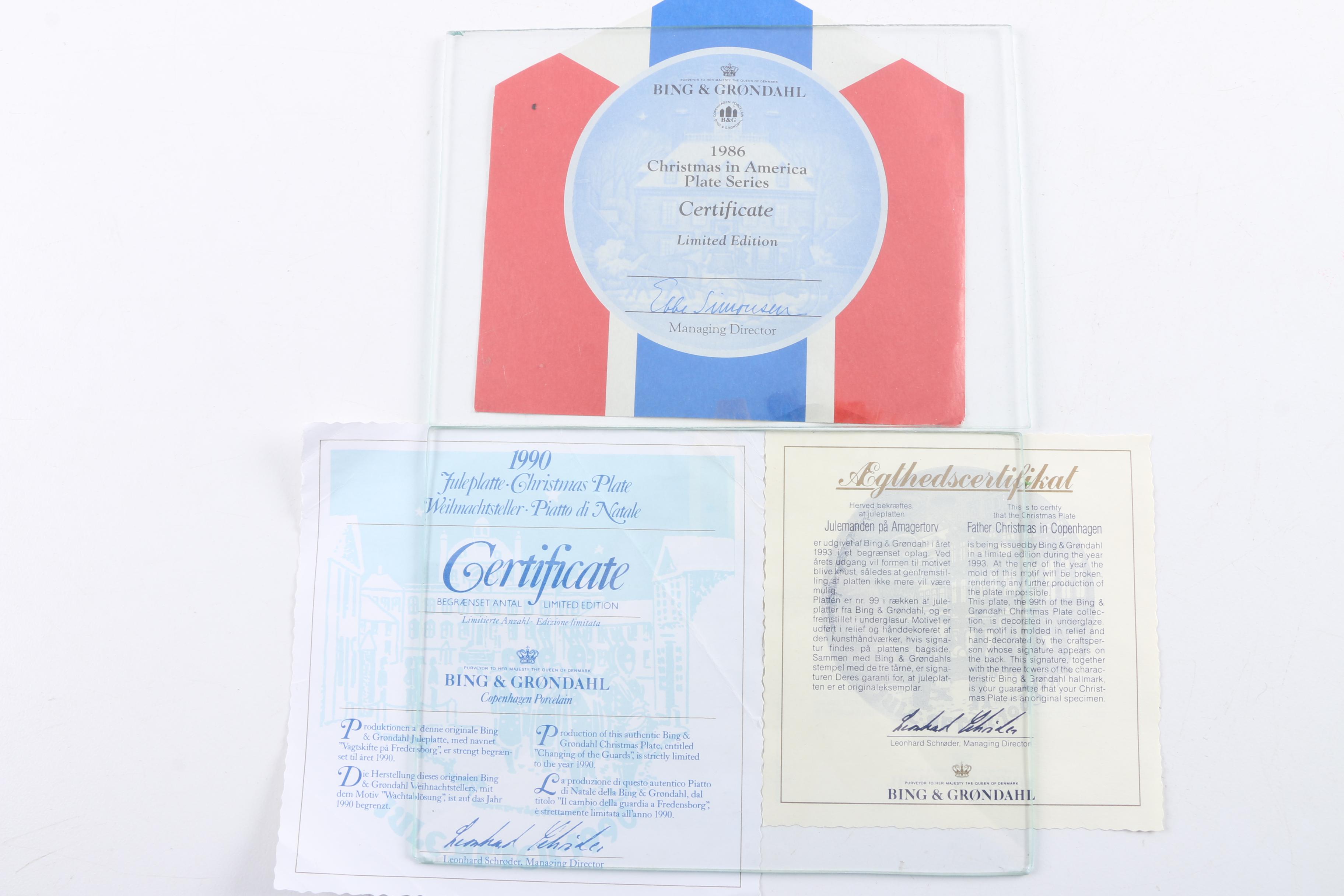 Decorative Porcelain Bing & Grondahl and Royal Copenhagen Plates