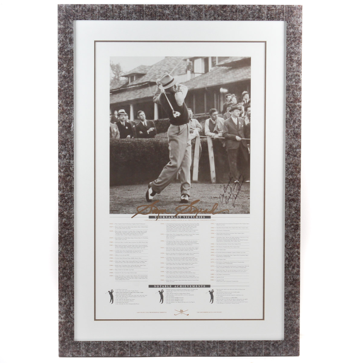 Vintage Signed Sam Snead Golf Poster