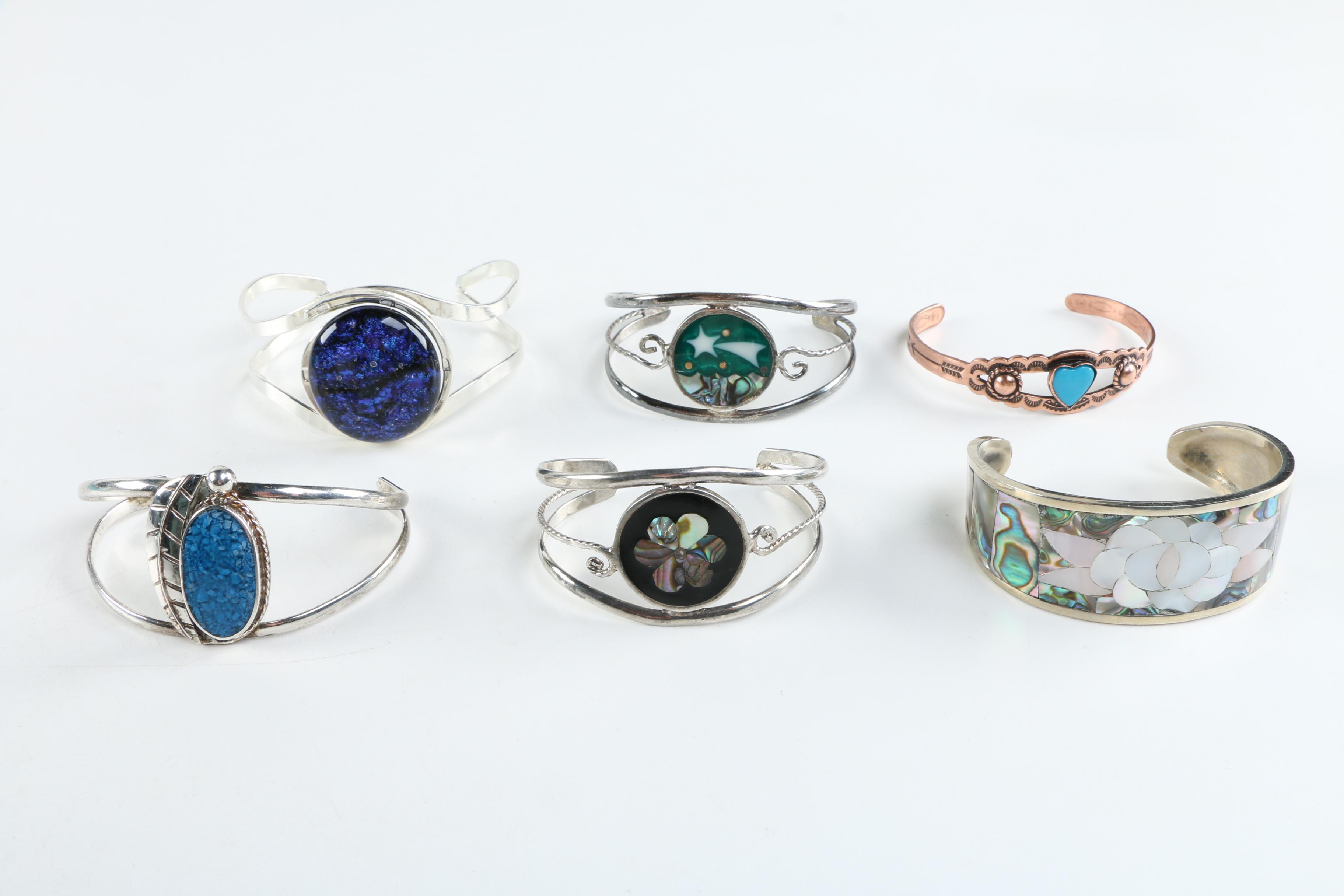 Silver Tone Turquoise and Gemstone Jewelry