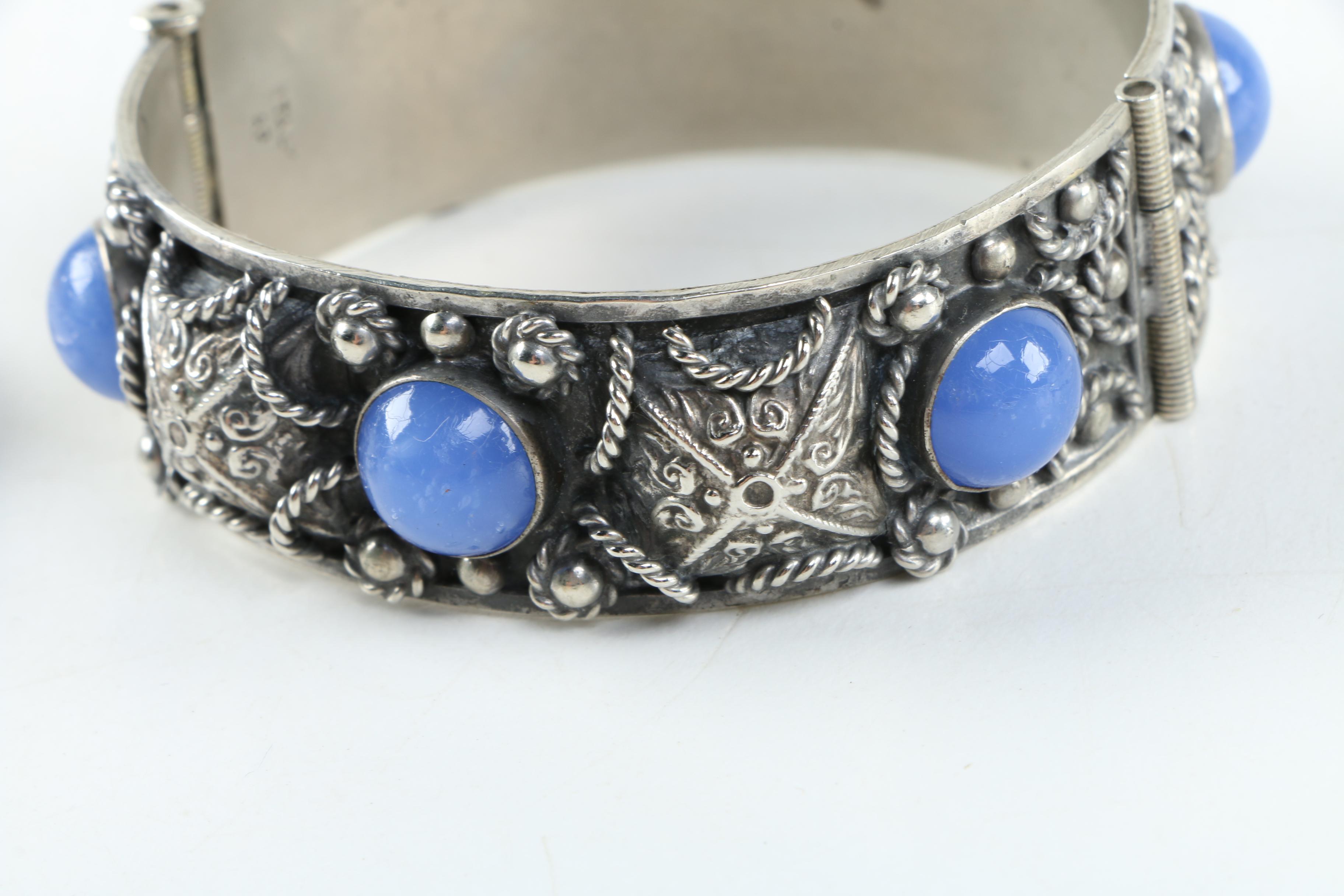 Silver Tone Turquoise and Gemstone Jewelry