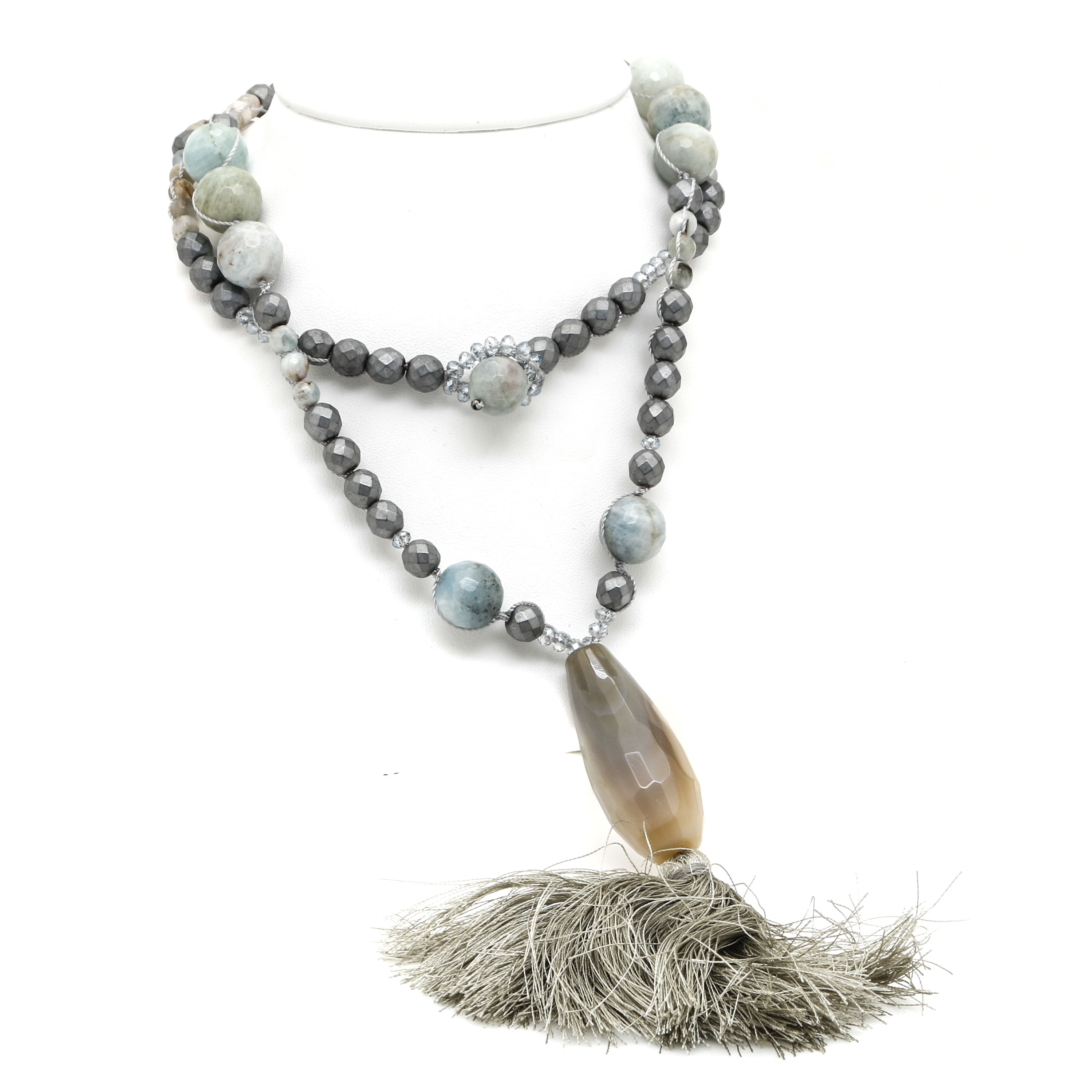 Assortment of Beaded Necklaces Including Pieces with Quartz