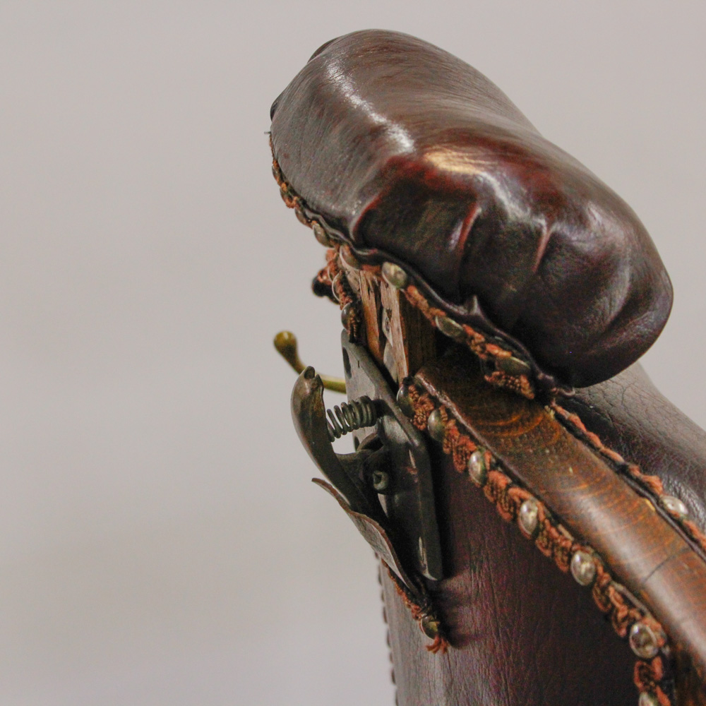 Antique Oak Barber's Chair by Koken