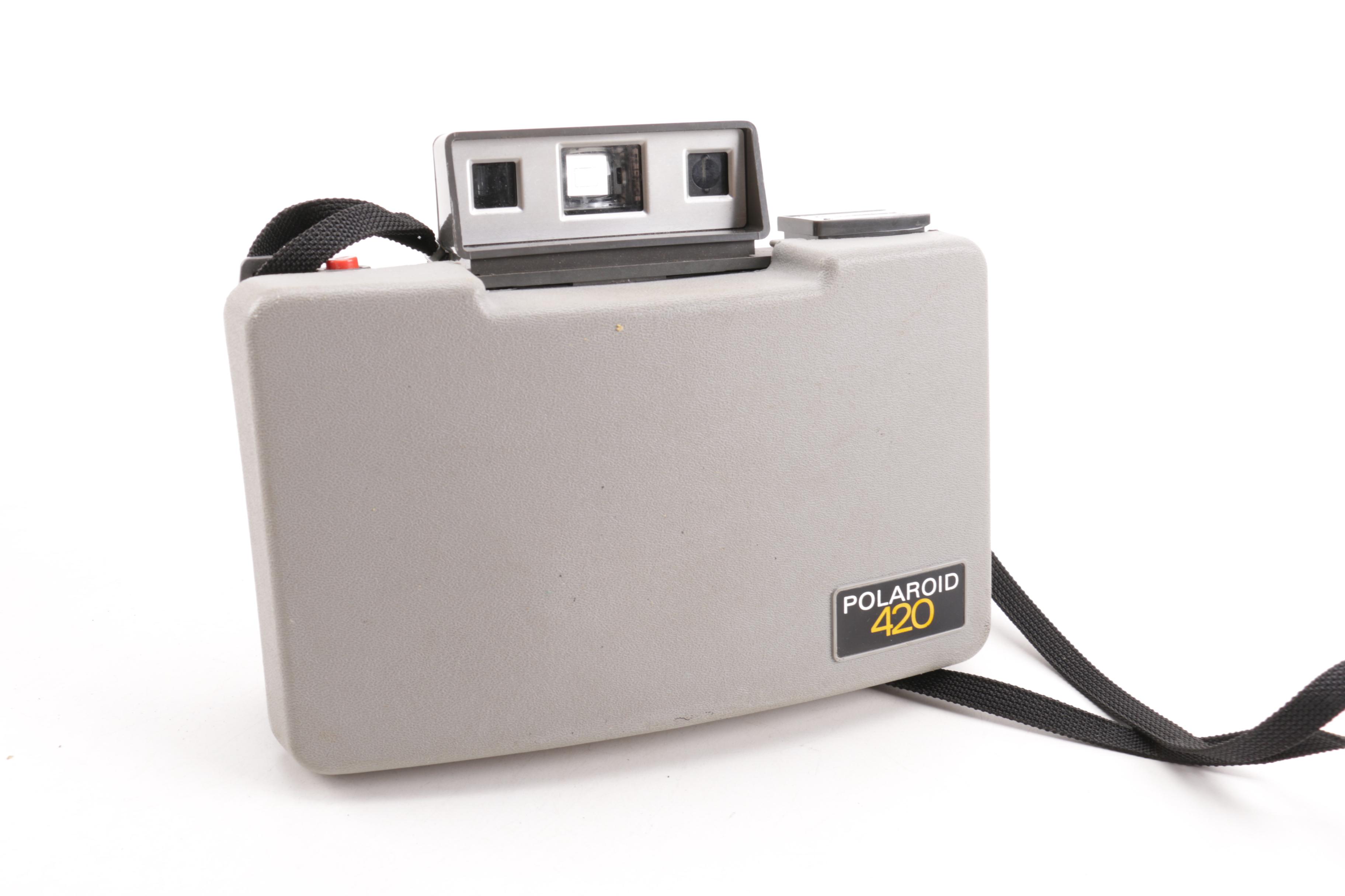 Vintage Polaroid and Beacon Cameras