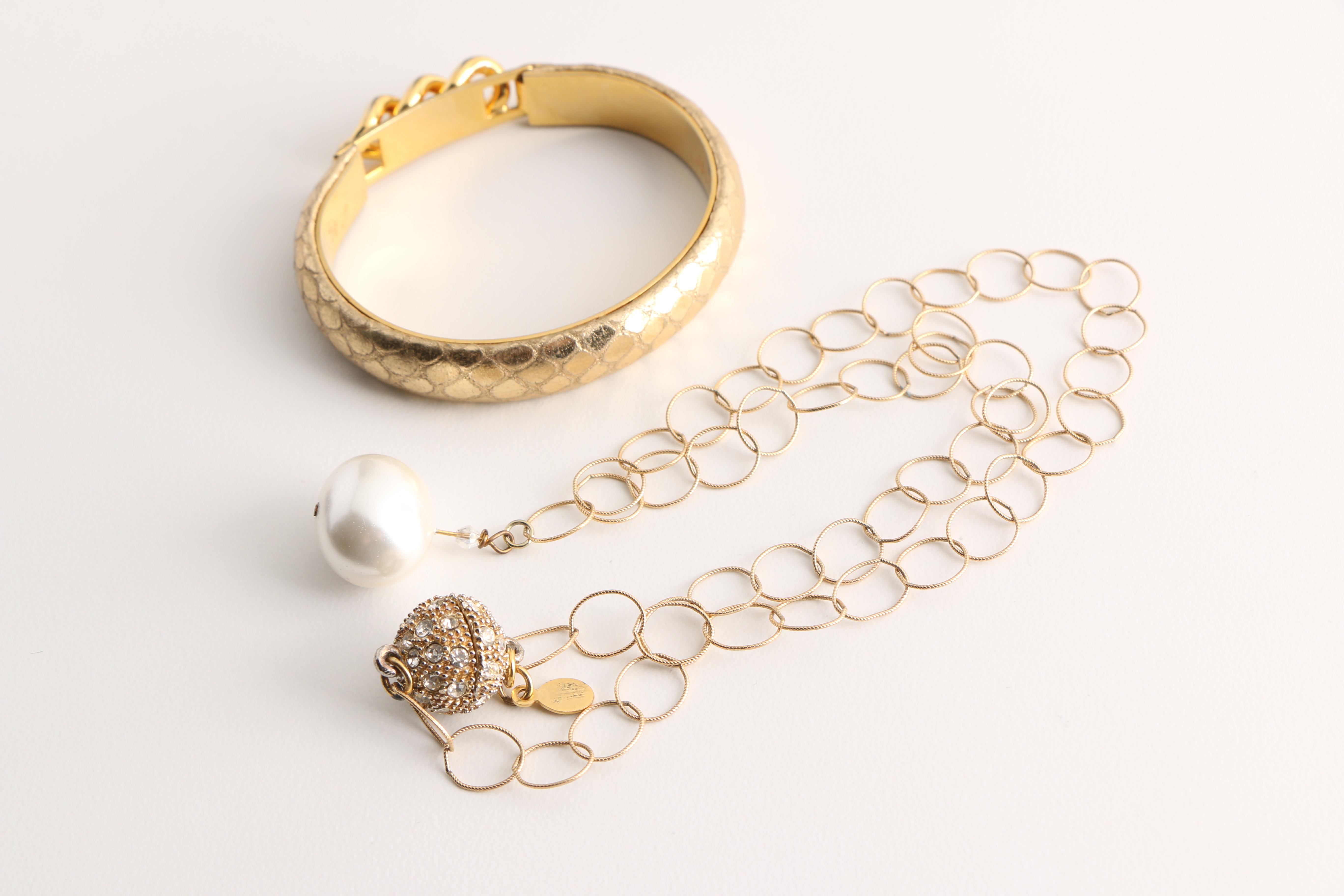 Assorted Necklaces and Bracelets Including Faux Pearl