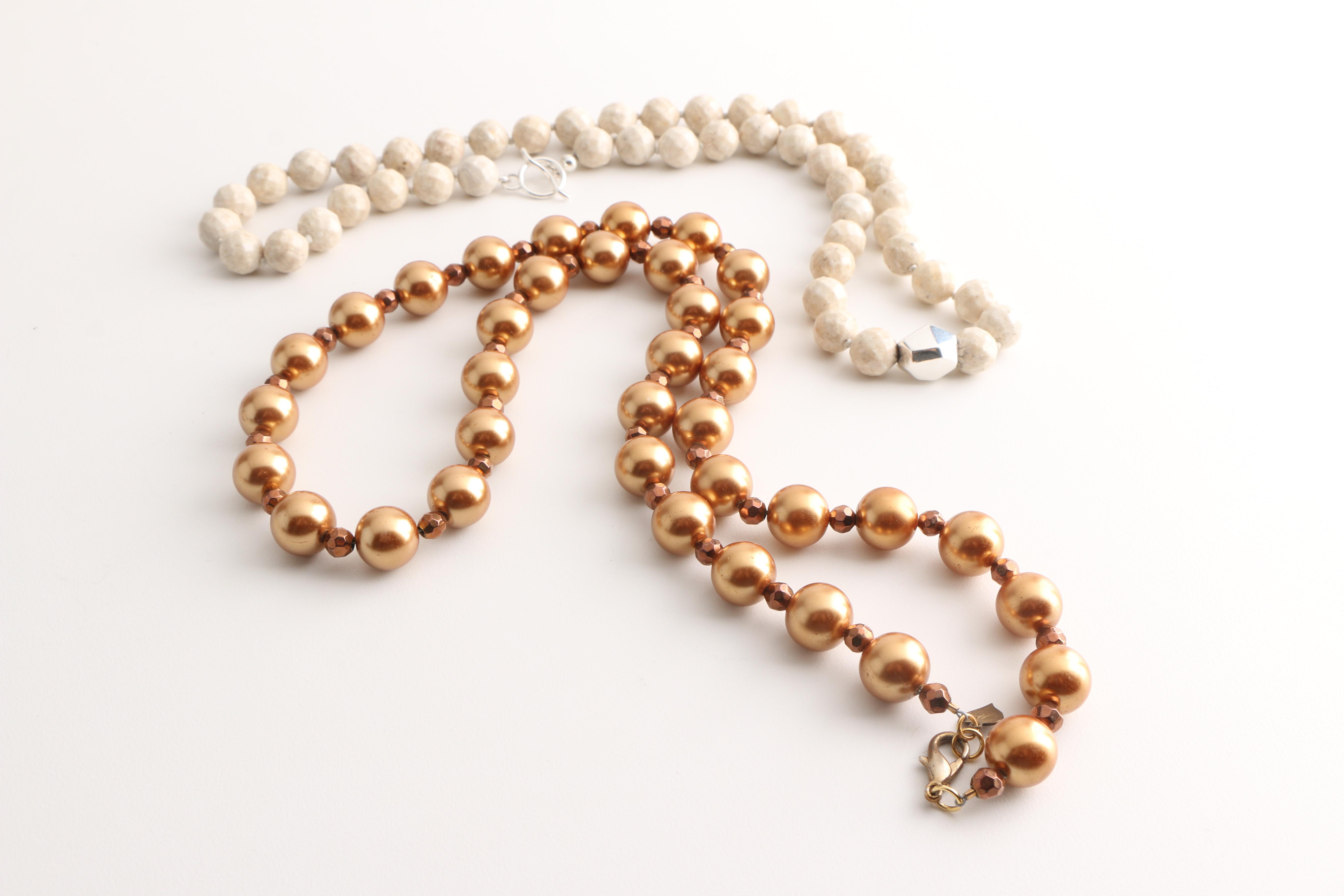 Assorted Necklaces and Bracelets Including Faux Pearl