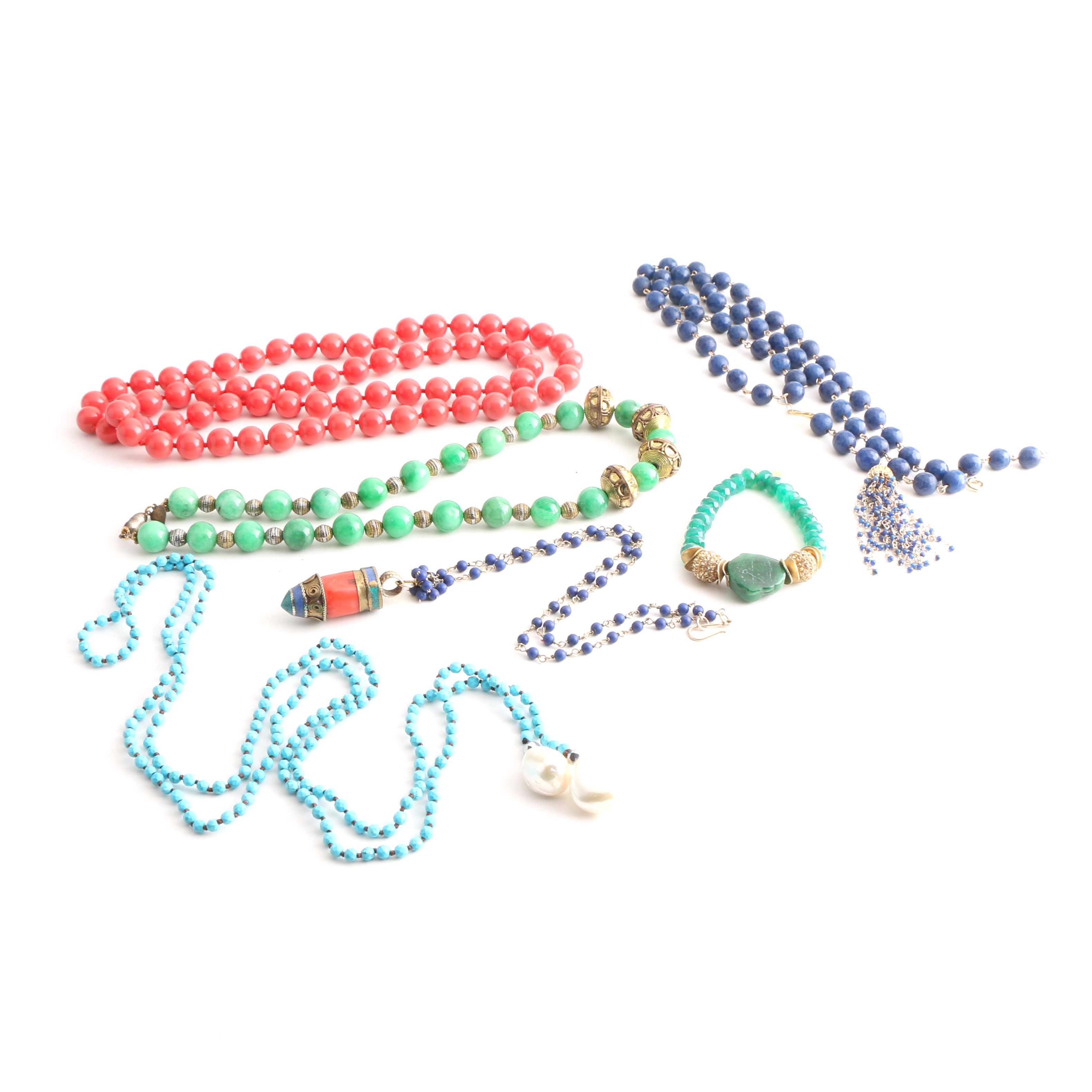 Assortment of Costume Necklaces and Bracelet