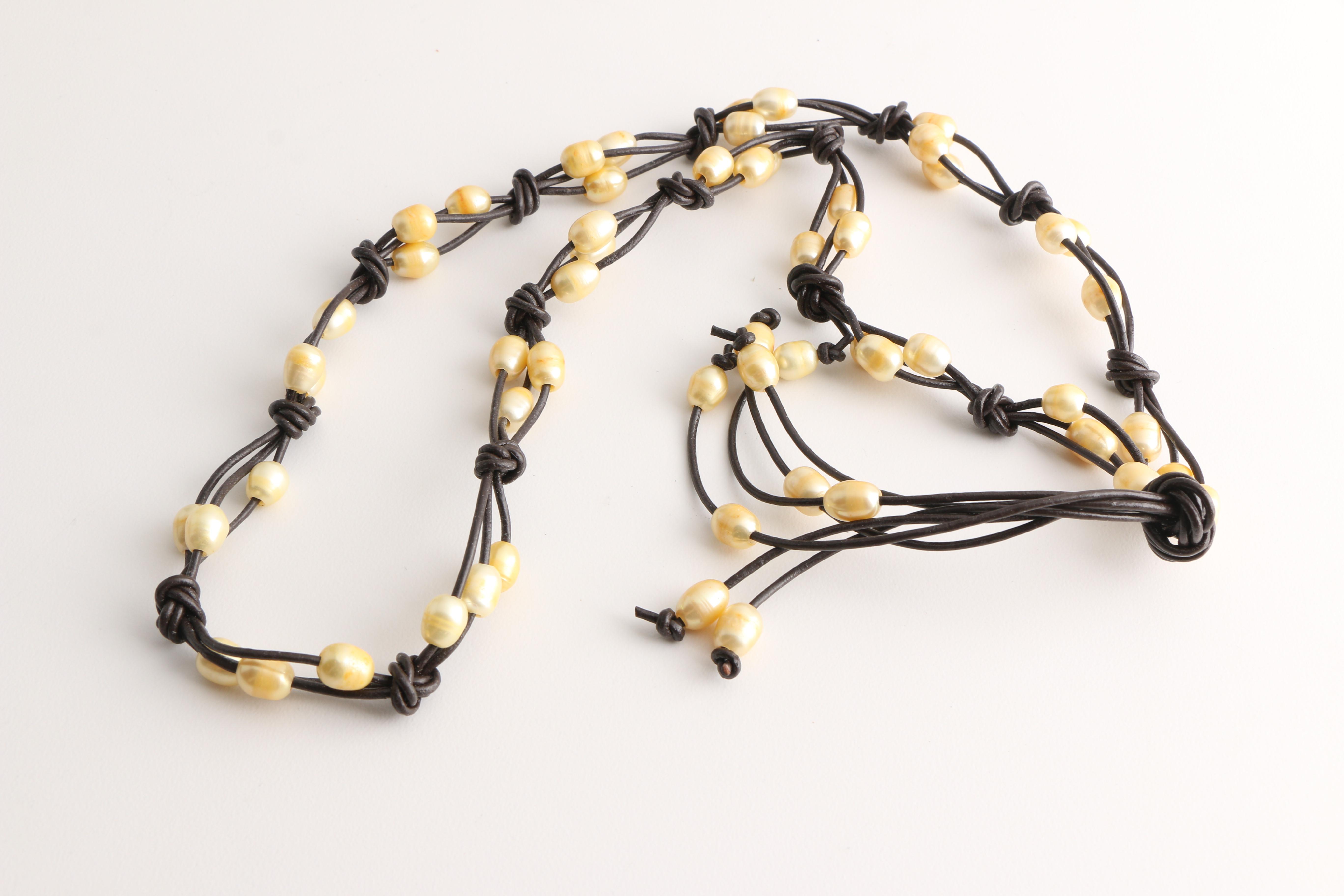 Costume Jewelry Including a Beaded Quartz Necklace