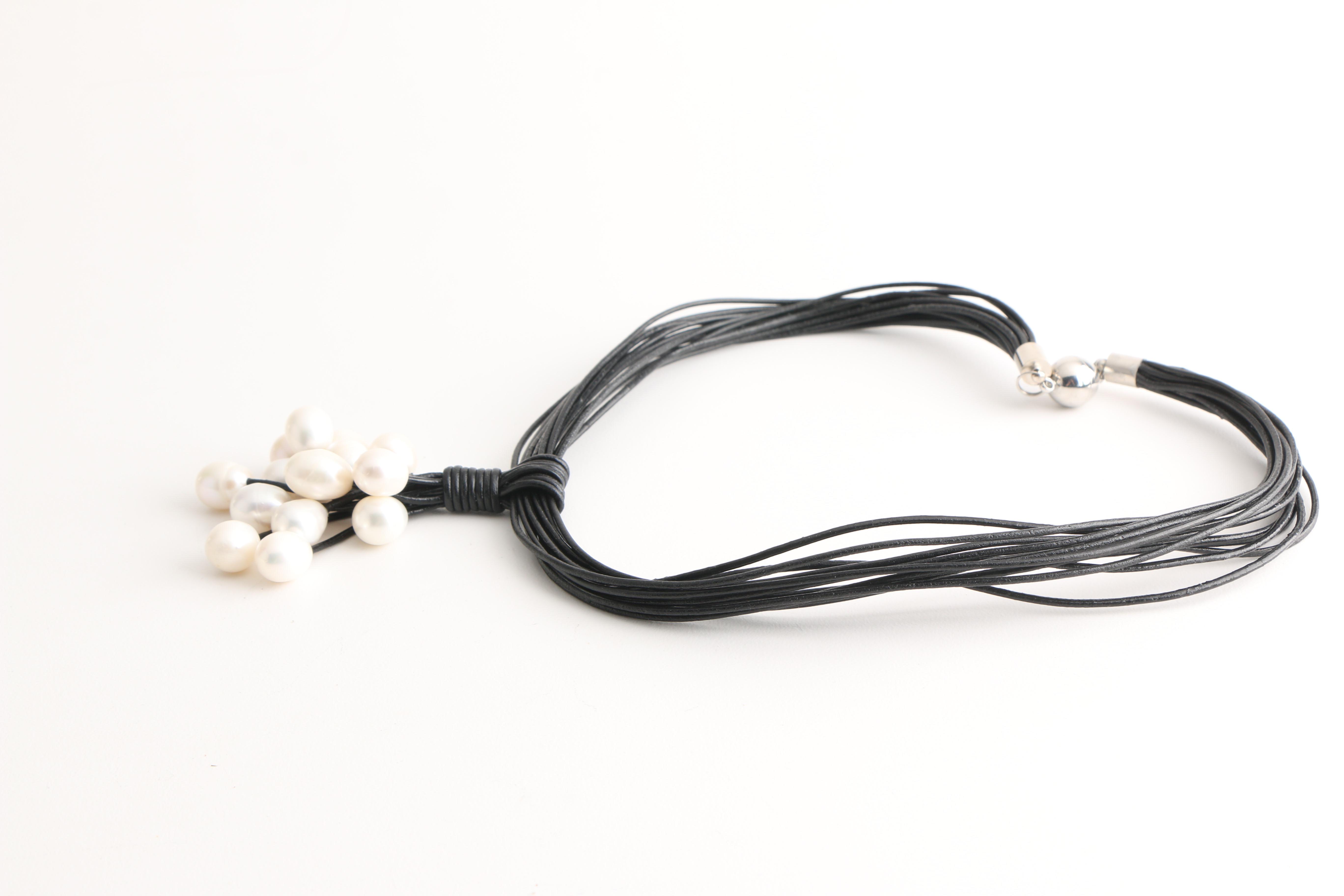Costume Jewelry Including a Beaded Quartz Necklace