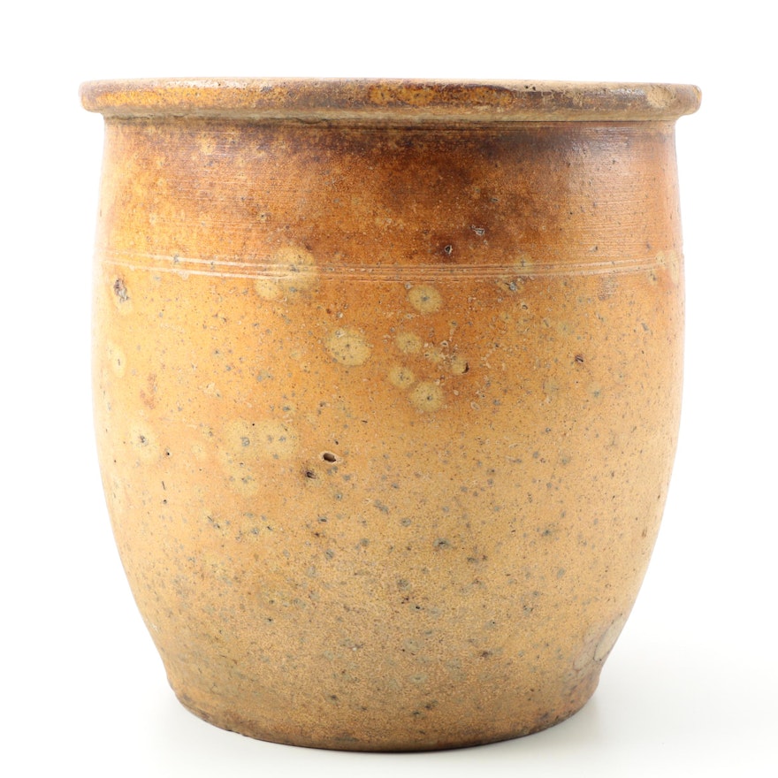 Hand Thrown Wood Fired Stoneware Crock