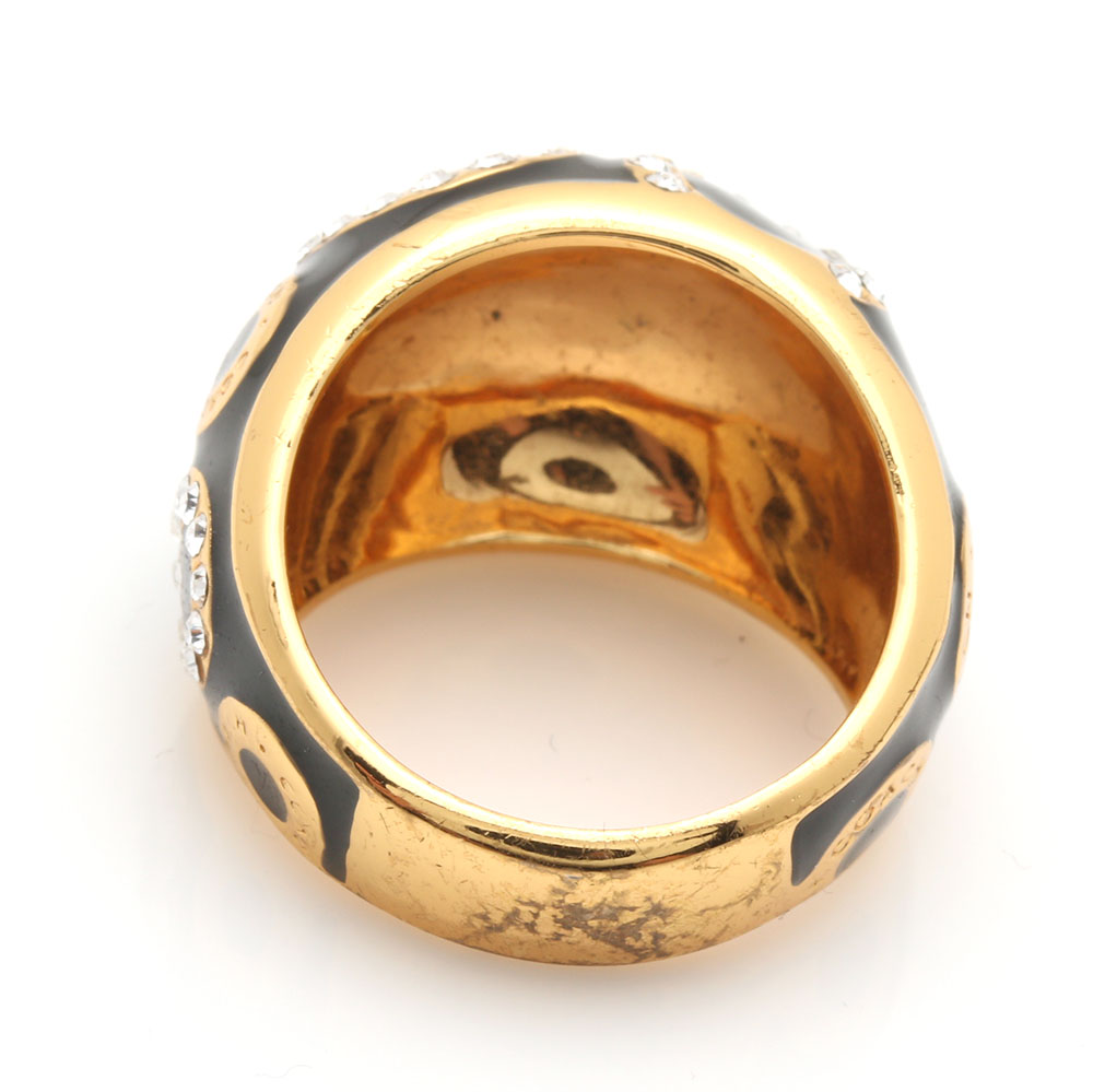 Coach Gold Tone Ring and Sterling Silver Bracelet