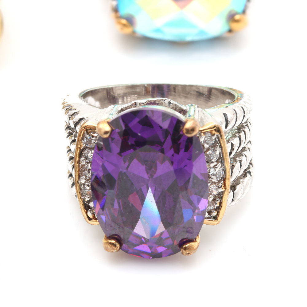 Assorted Gold and Silver Tone Costume Rings