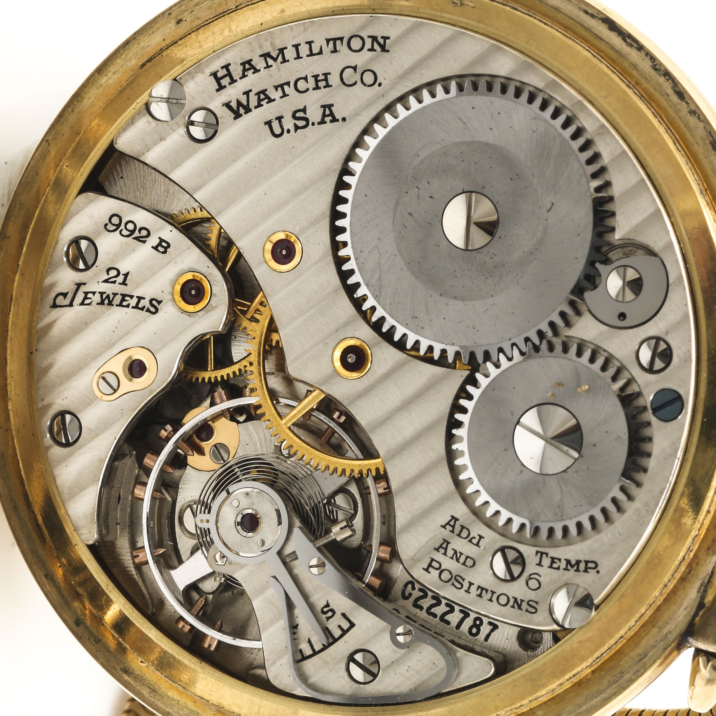 Hamilton 10K Gold Filled Pocket Watch, Fob and Pocket Knife