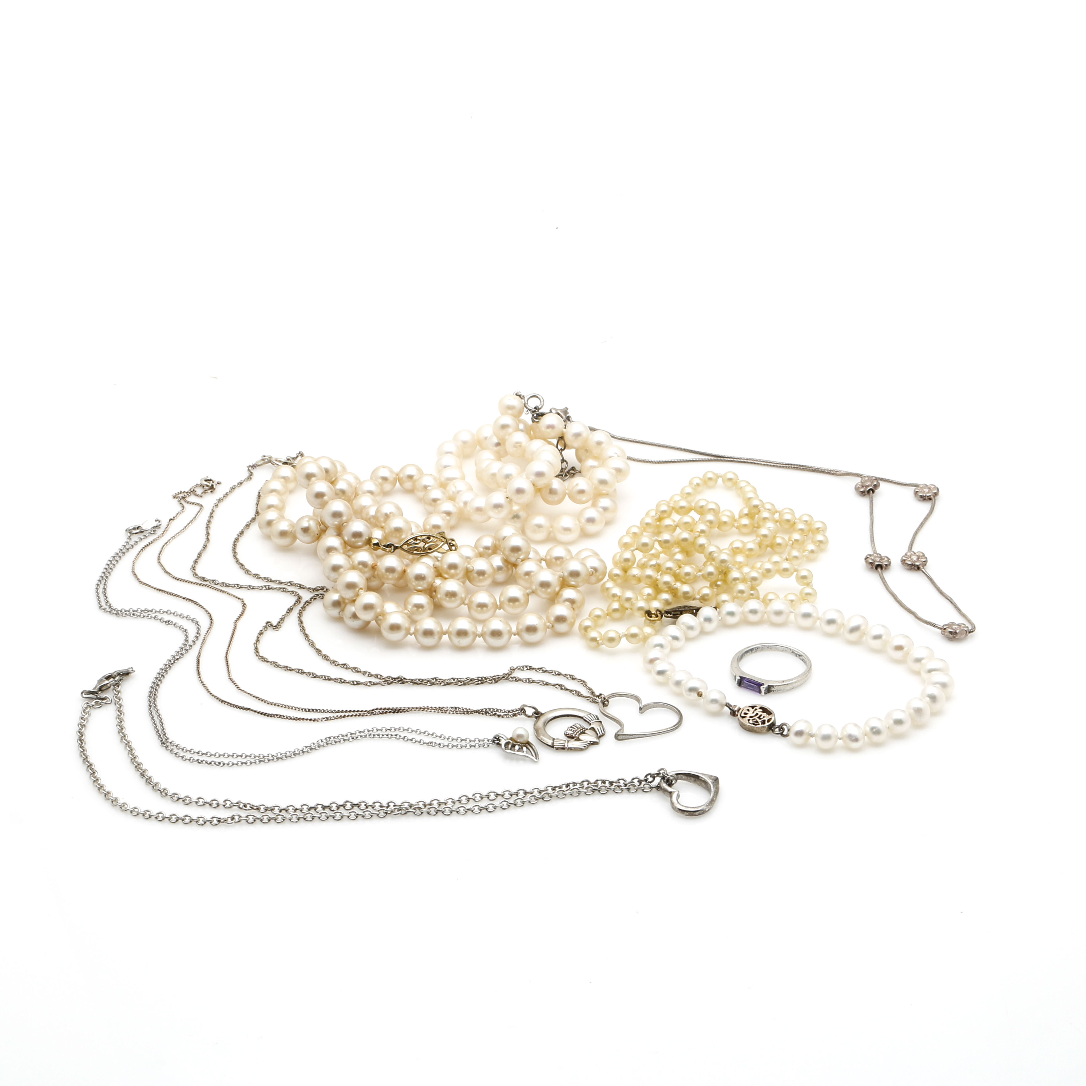 Sterling Silver and Pearl Jewelry Assortment