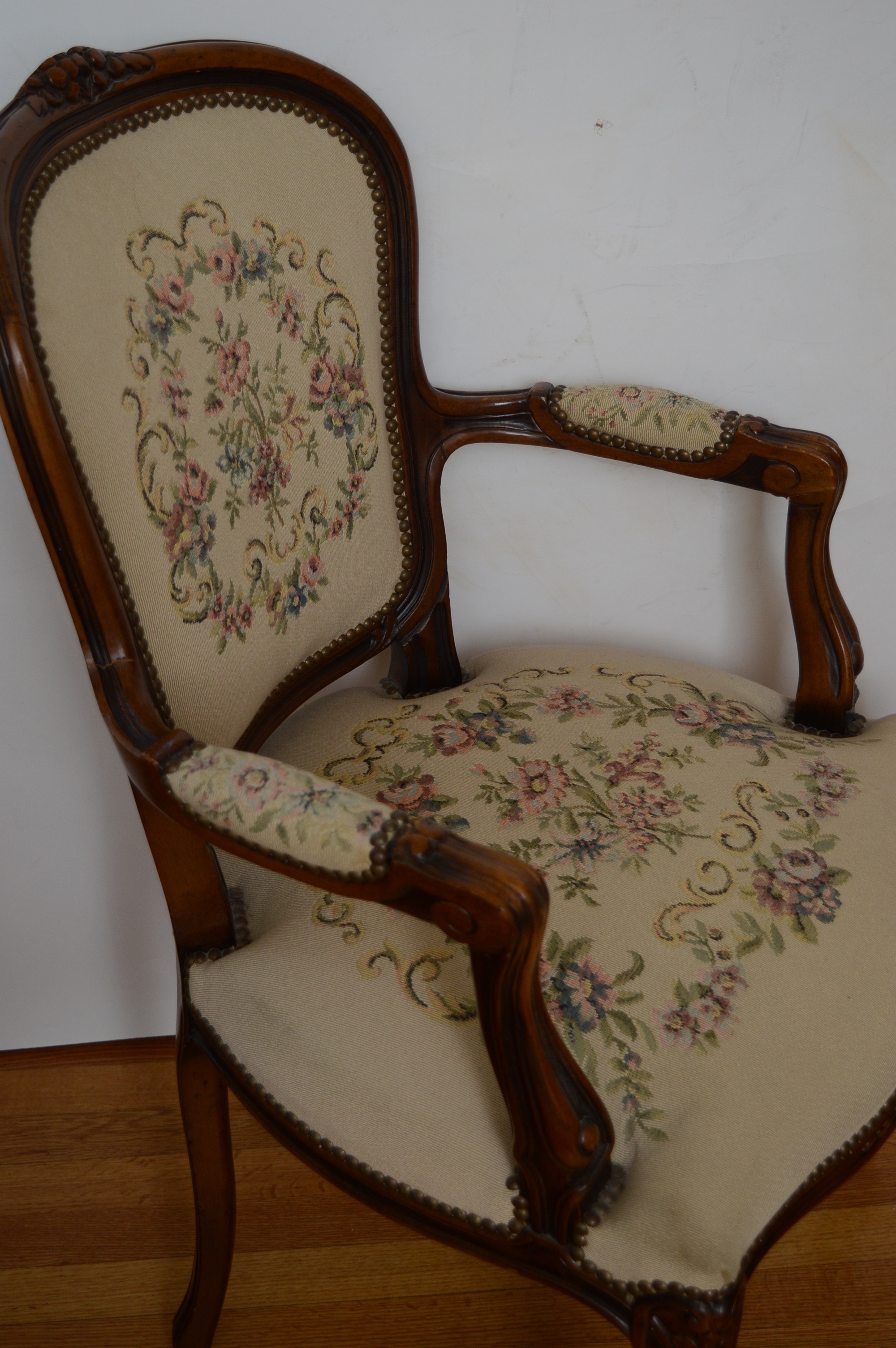 Needlepoint Upholstered Side Chair
