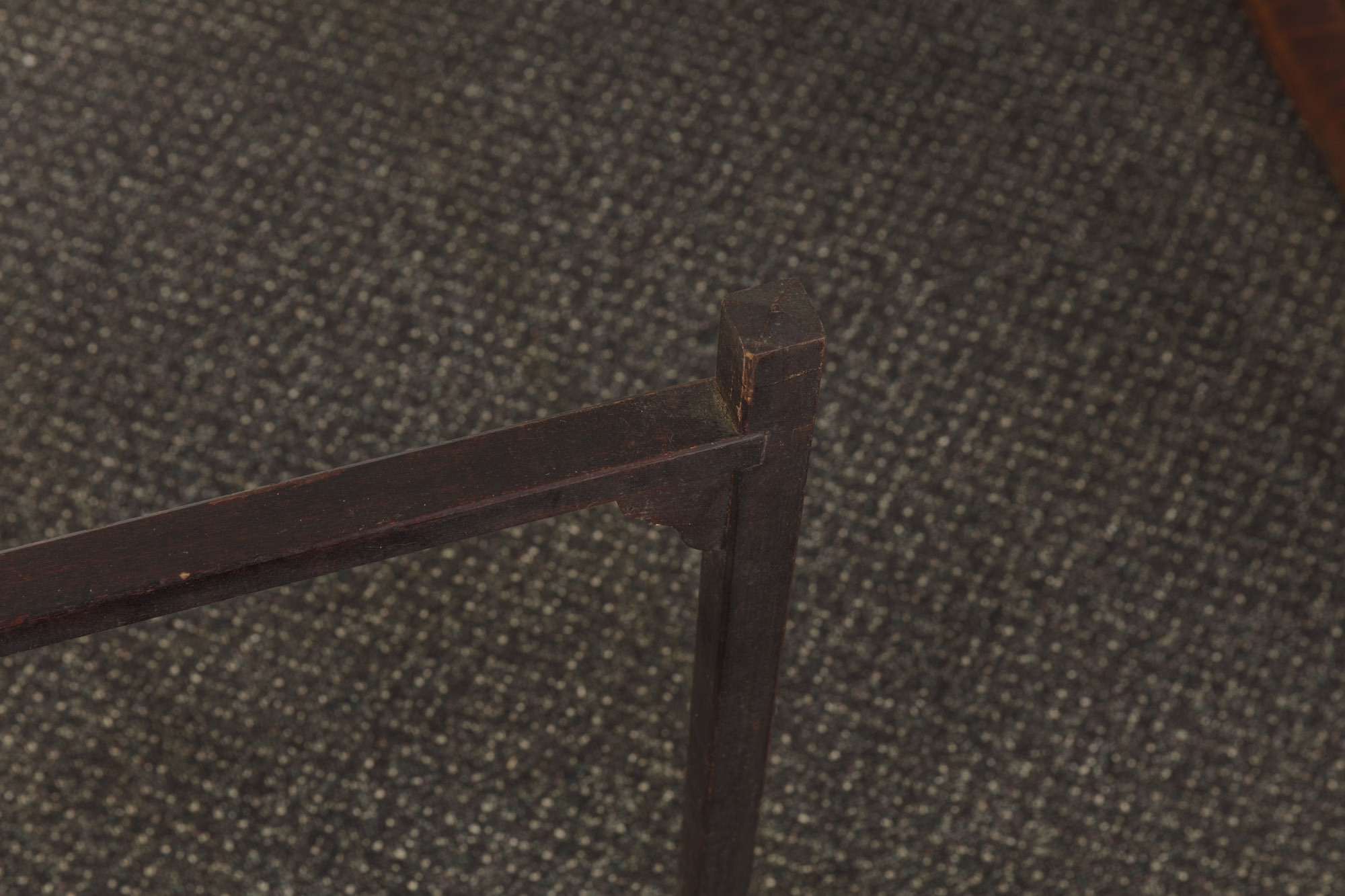 Vintage Marble Top Side Table with Folding Wooden Frame by E.J. Schwabe