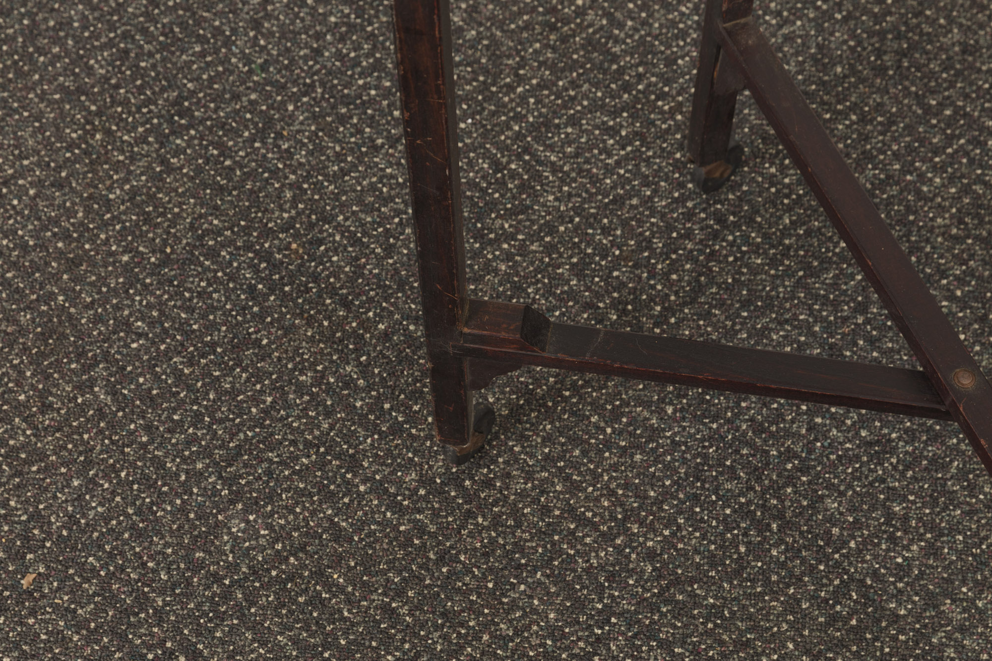 Vintage Marble Top Side Table with Folding Wooden Frame by E.J. Schwabe