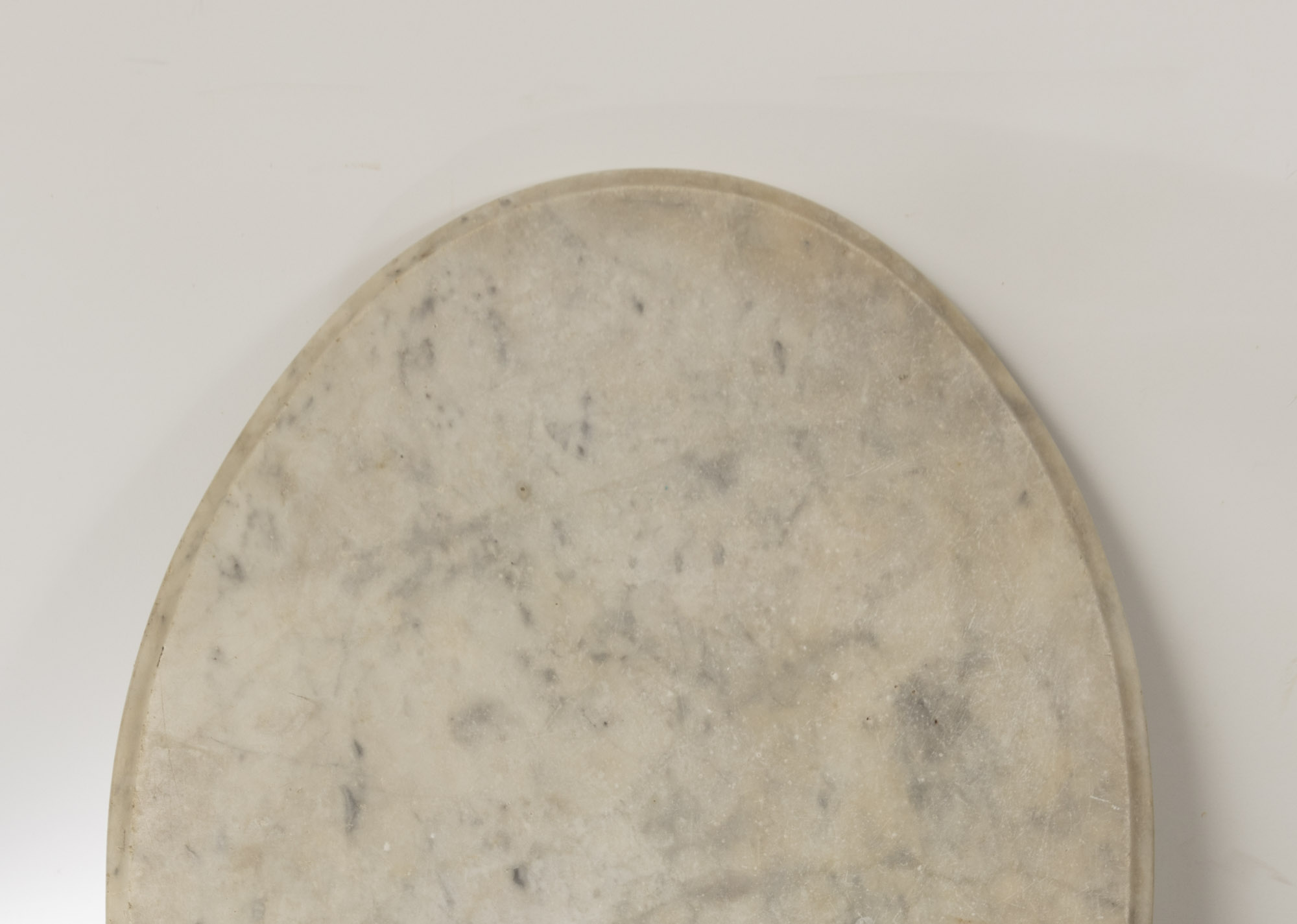 Vintage Marble Top Side Table with Folding Wooden Frame by E.J. Schwabe