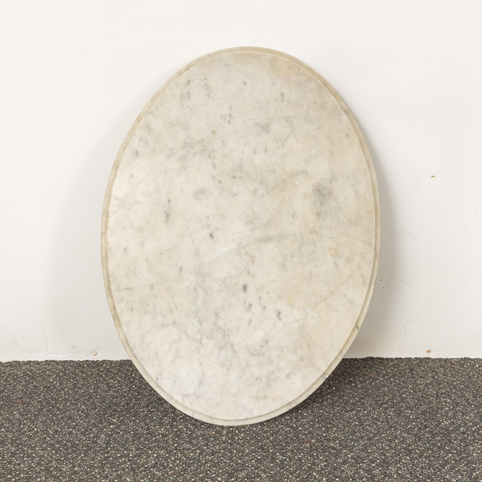 Vintage Marble Top Side Table with Folding Wooden Frame by E.J. Schwabe