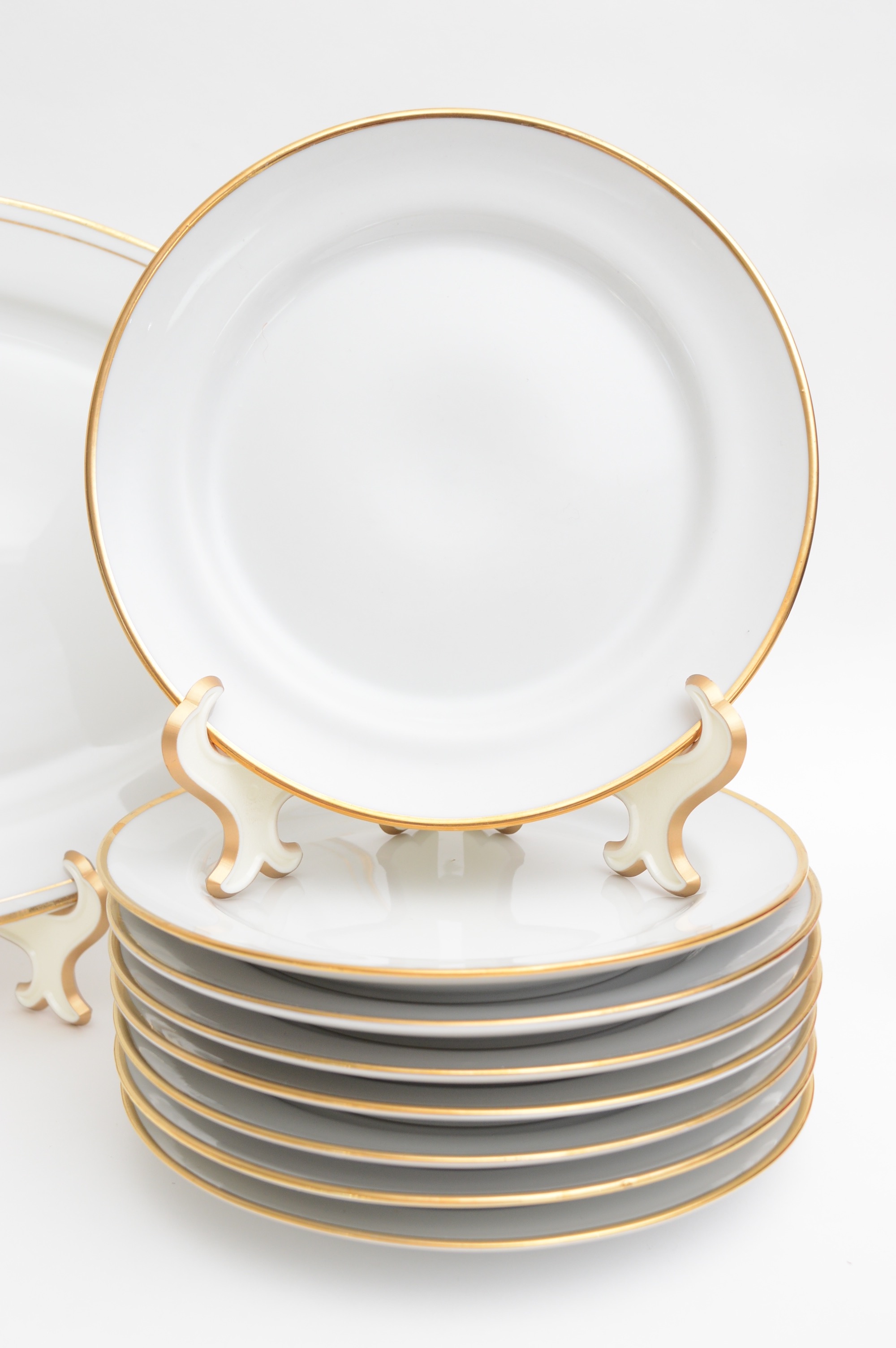 Vintage White and Gold  Assorted China Collection Including Baum Bros