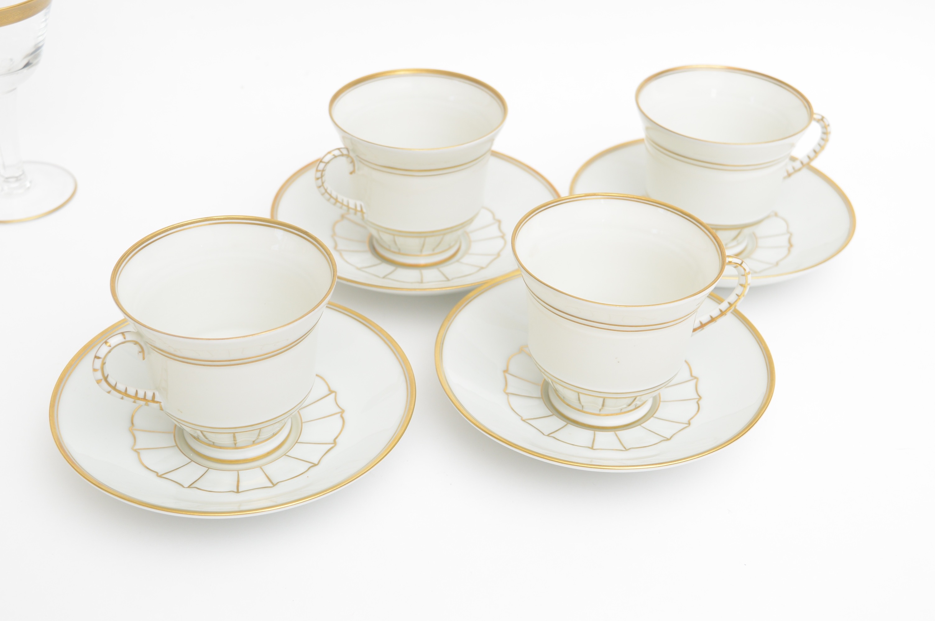 Vintage White and Gold  Assorted China Collection Including Baum Bros