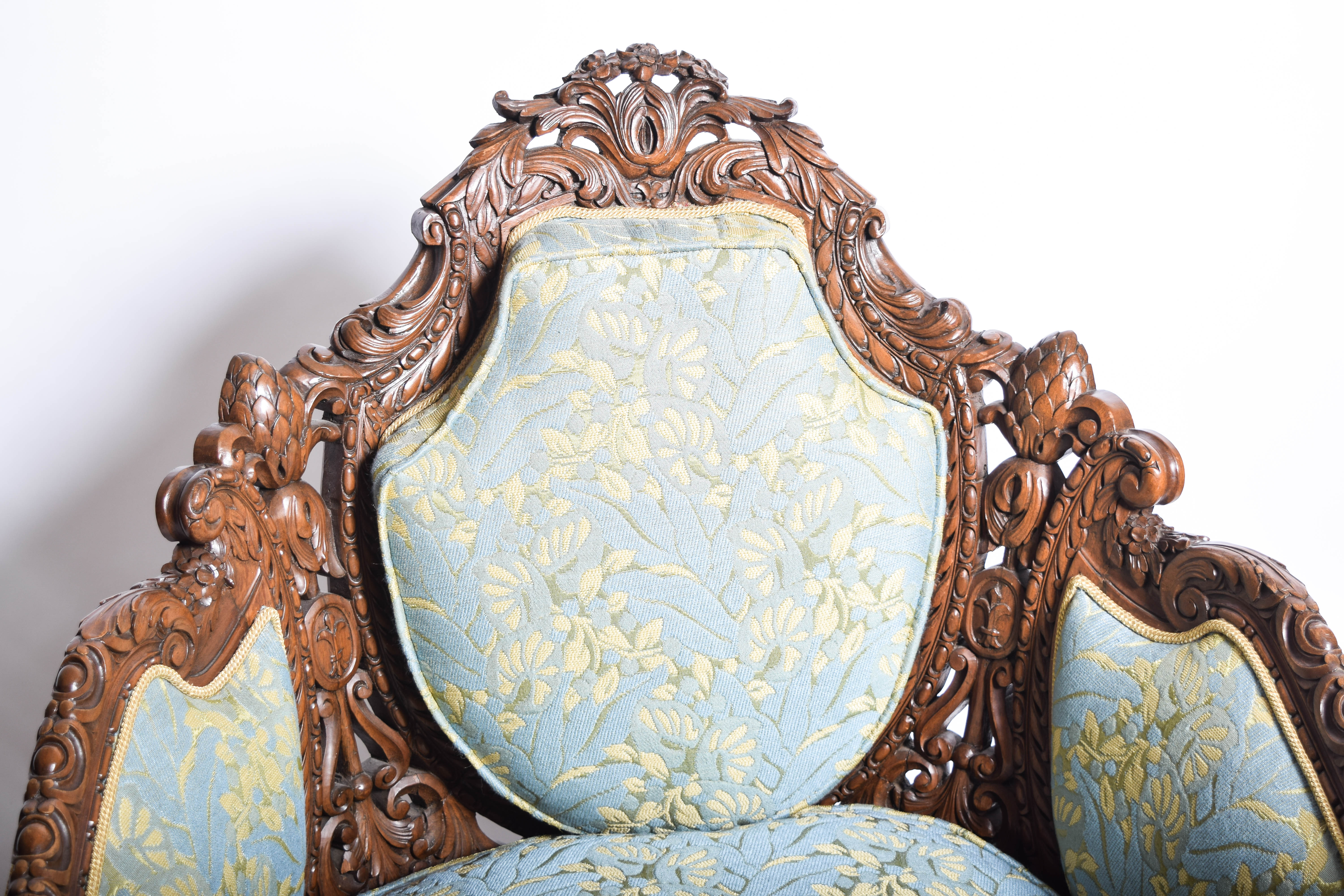 Italian Baroque Style Bergere Arm Chair