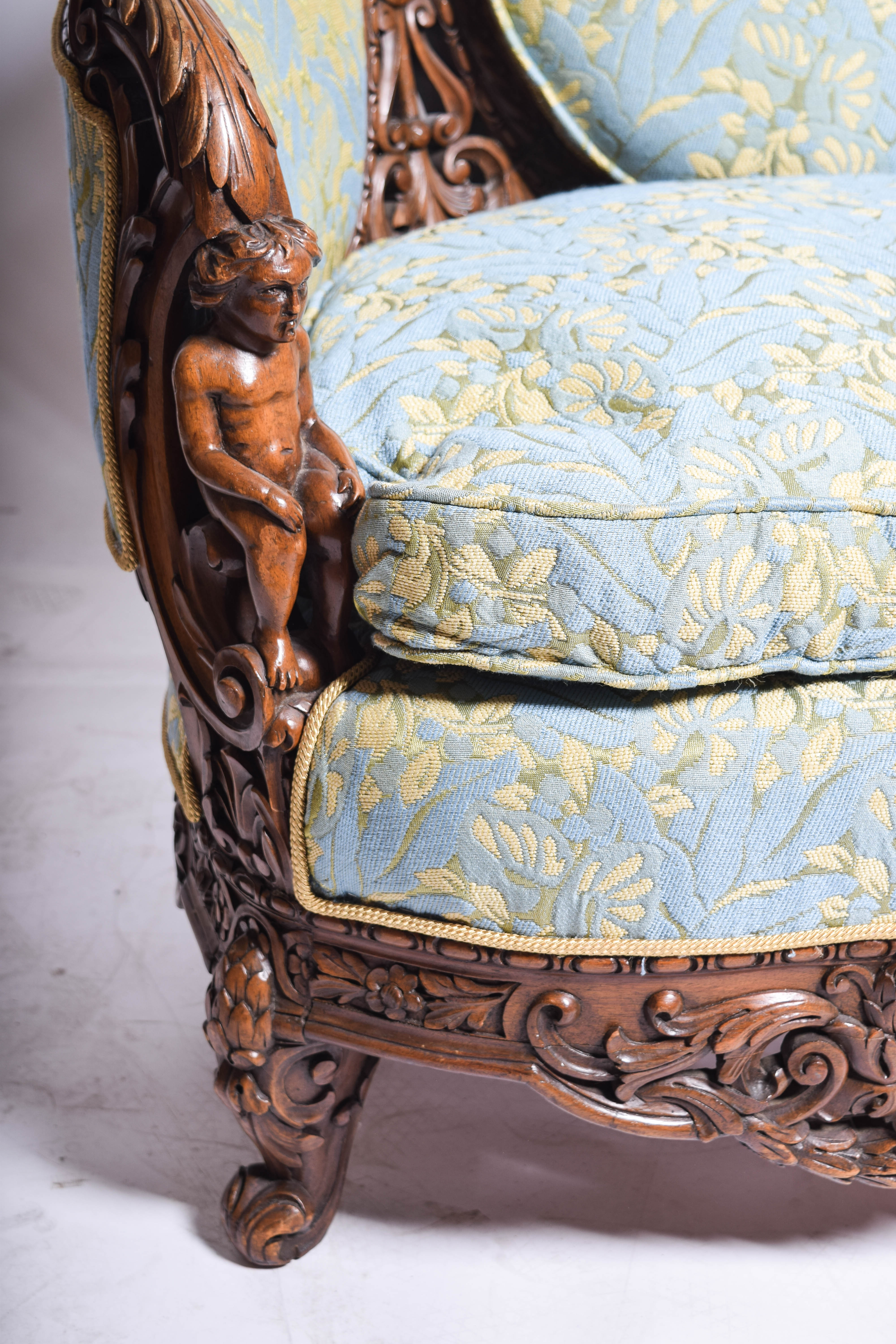 Italian Baroque Style Bergere Arm Chair
