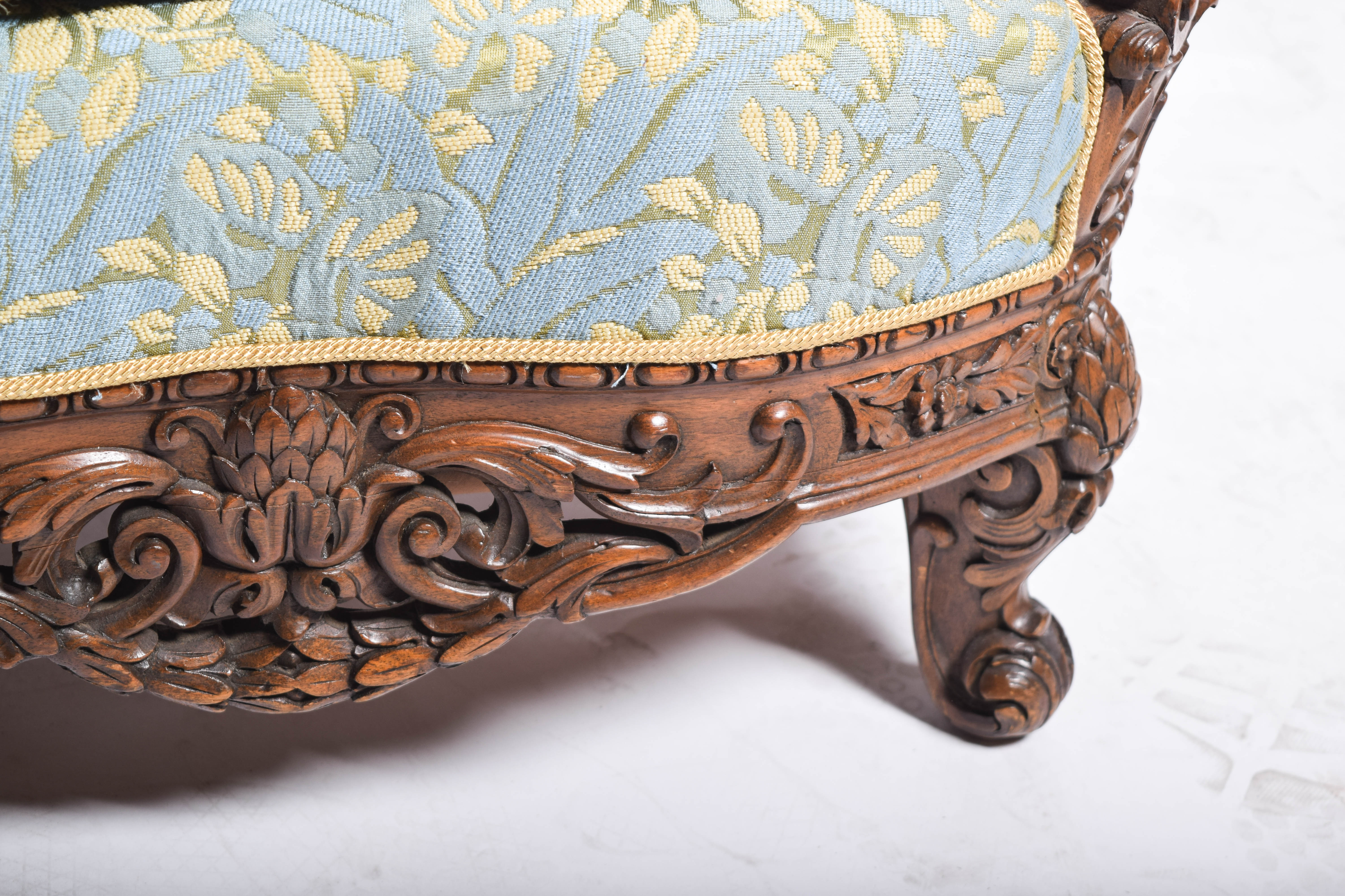 Italian Baroque Style Bergere Arm Chair