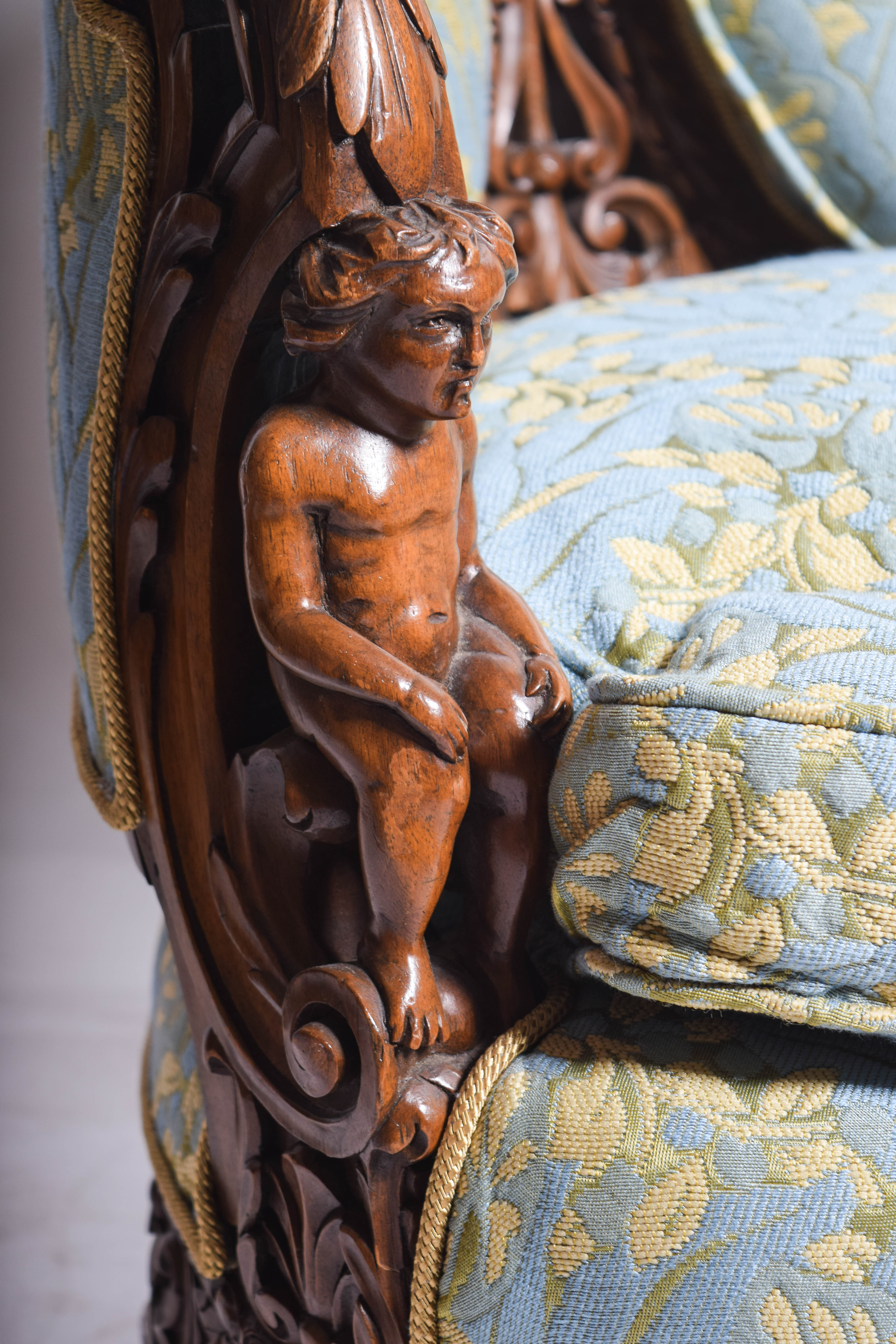 Italian Baroque Style Bergere Arm Chair