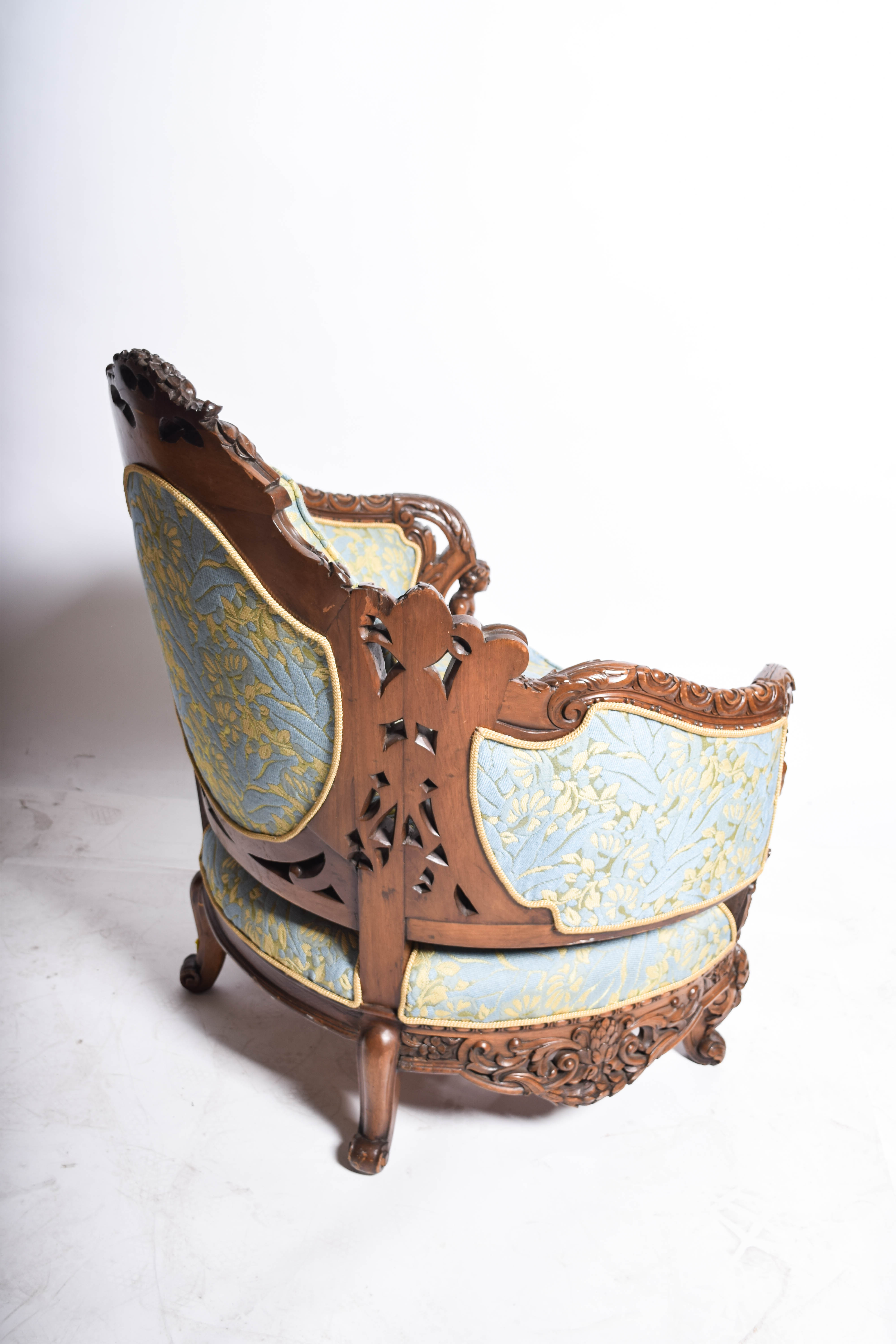 Italian Baroque Style Bergere Arm Chair