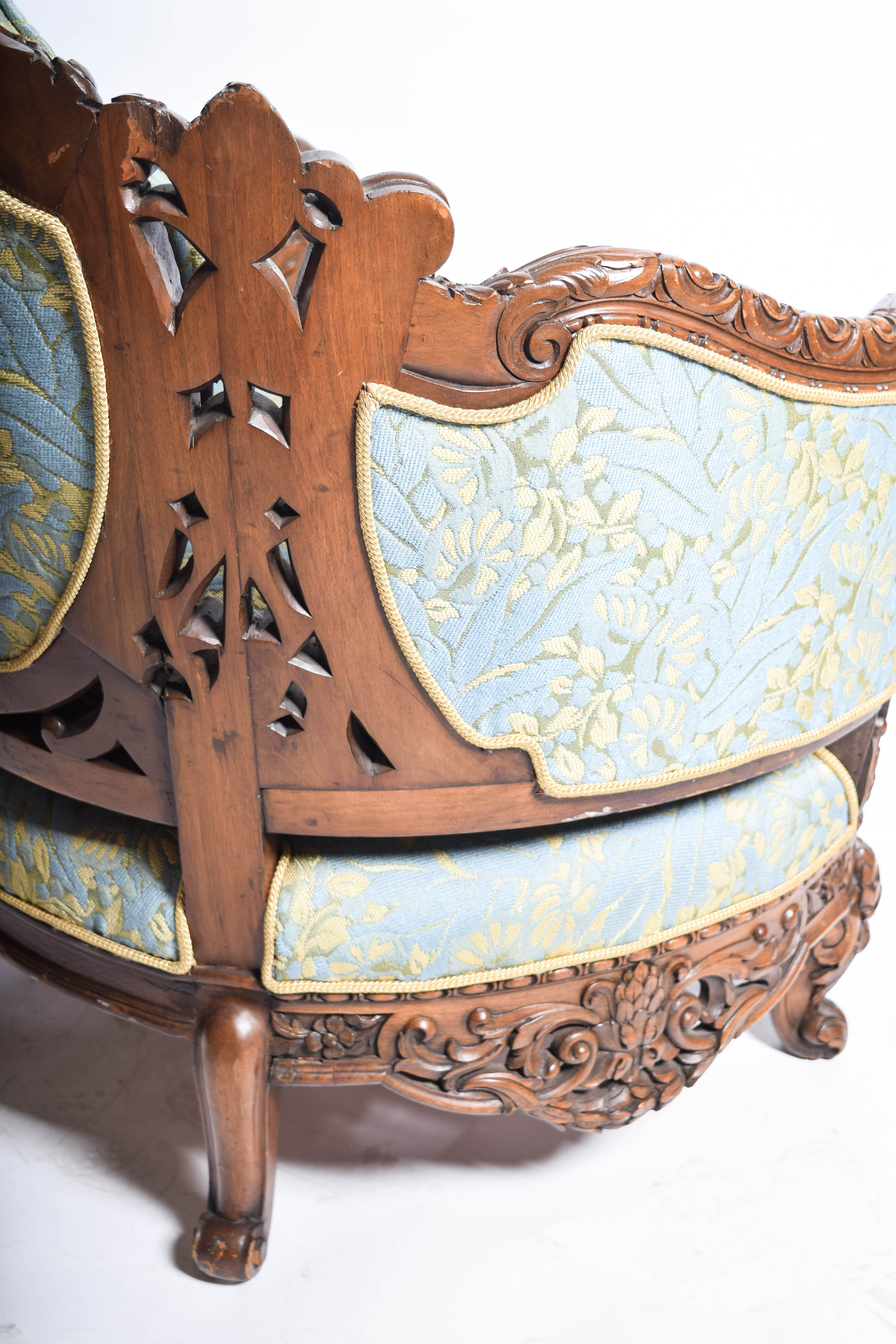 Italian Baroque Style Bergere Arm Chair