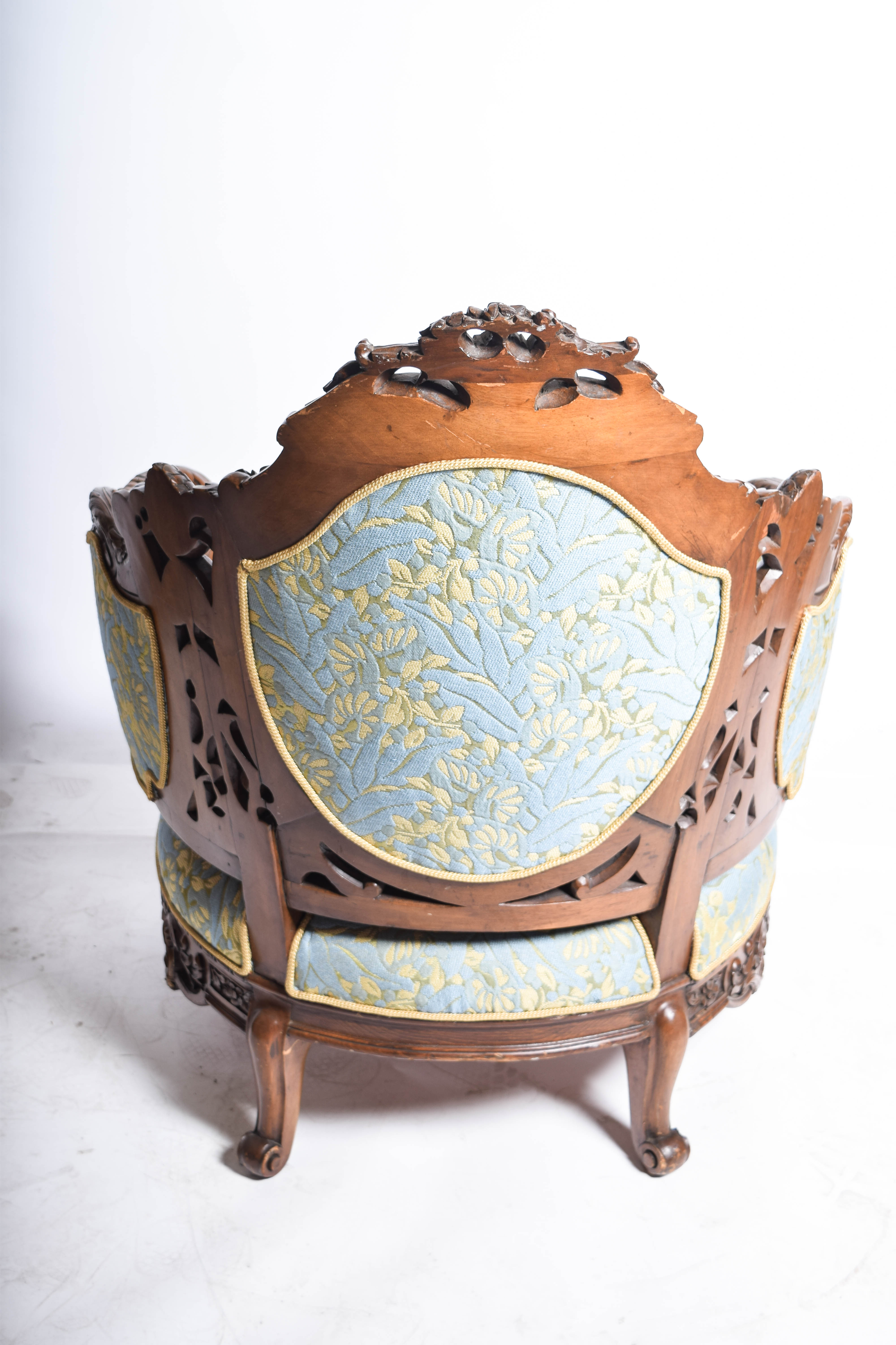 Italian Baroque Style Bergere Arm Chair